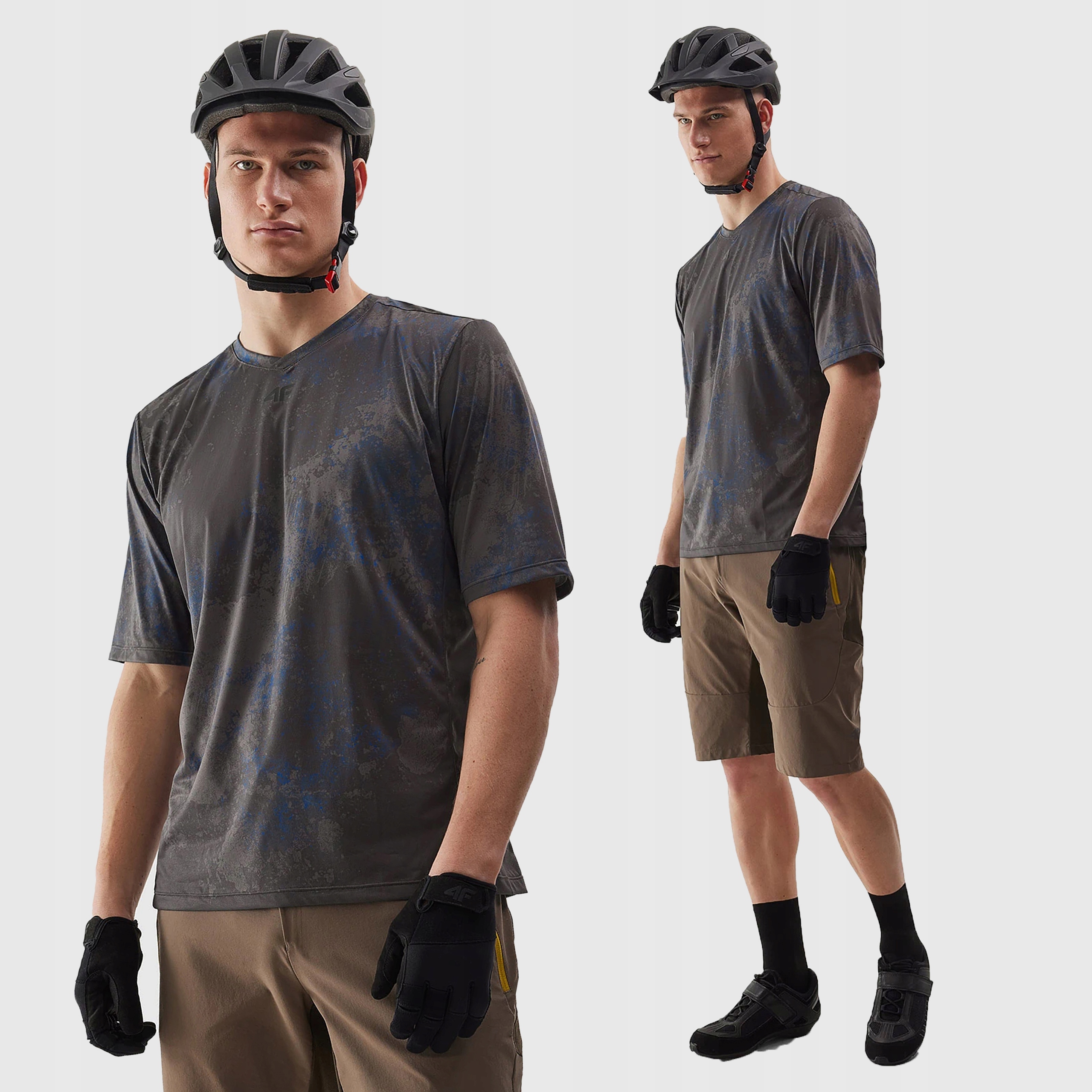 Koszulka Sportowa 4F Rowerowa Szybkoschnąca Męska T-shirt TFTSM791 SS24 M