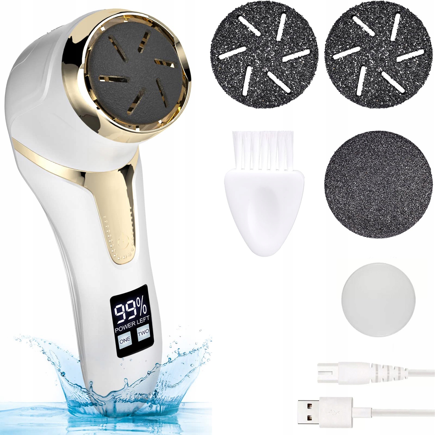 Pilnik Elektryczny Do Stóp Pięt Pilarka Tarka Frezarka 3 Głowice Wodoodpona