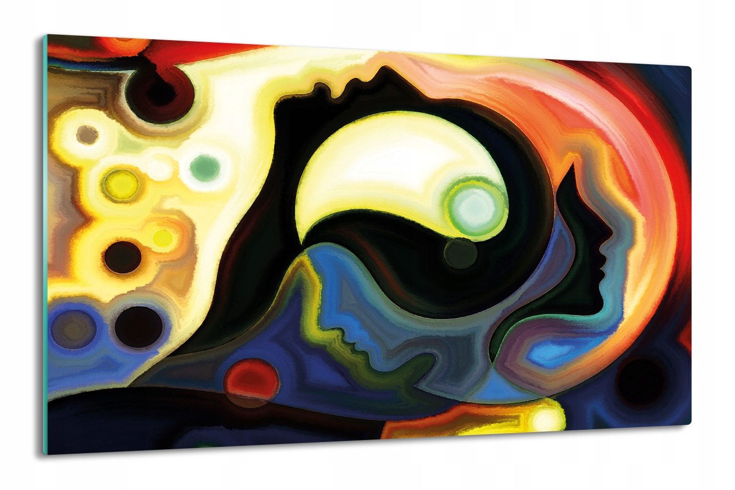 Krytka splashback do kuchyně 80x52 Abstraktní tvář