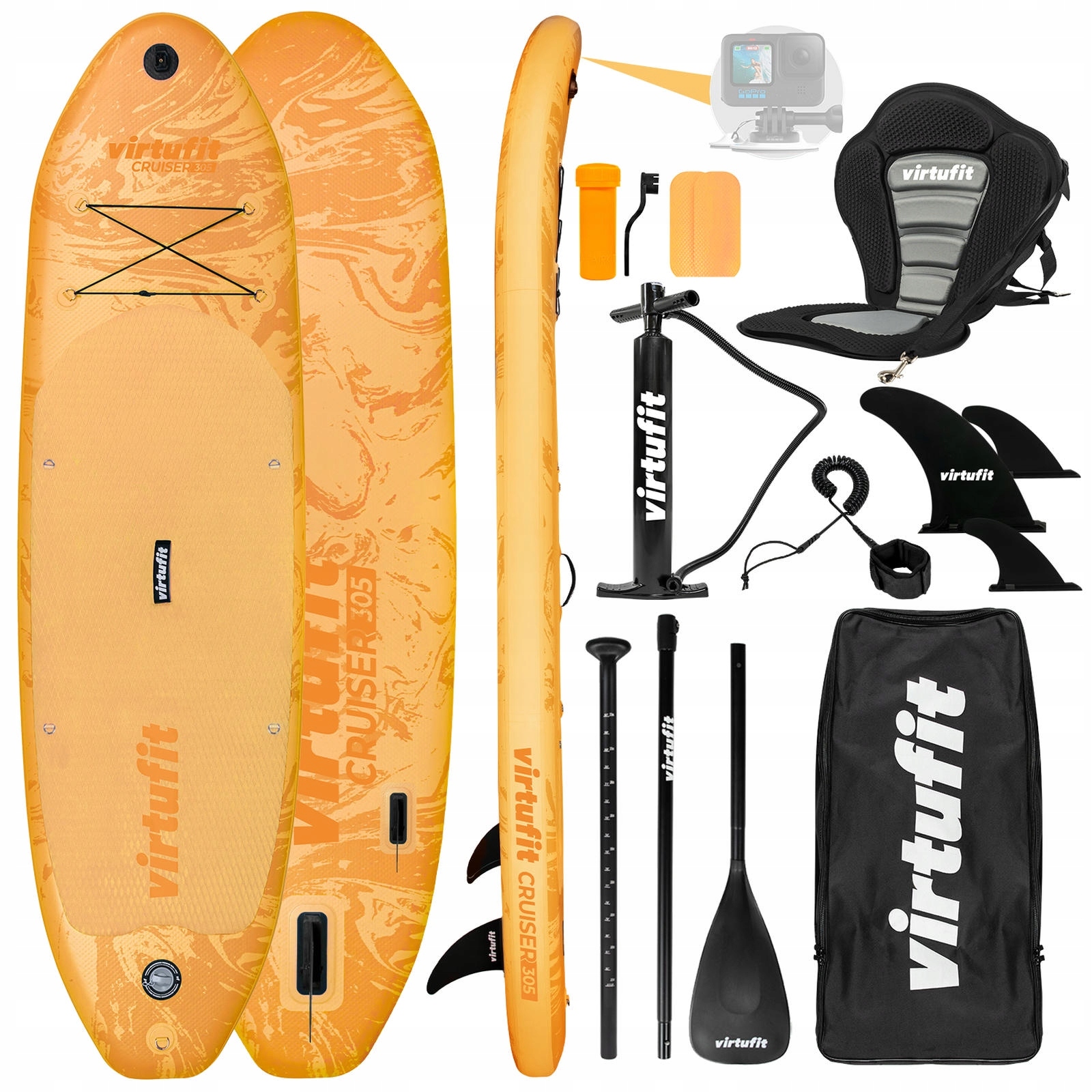 Virtufit Deska Sup Cruiser 305 z siedziskiem, akcesoriami i torbą Komplet!