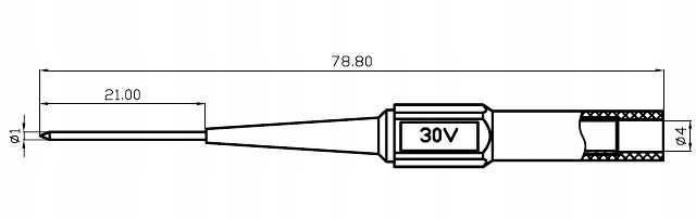 Sonda probiercza gniazdo 4mm igła 1,0mm; AMS160/GN Marka Amass