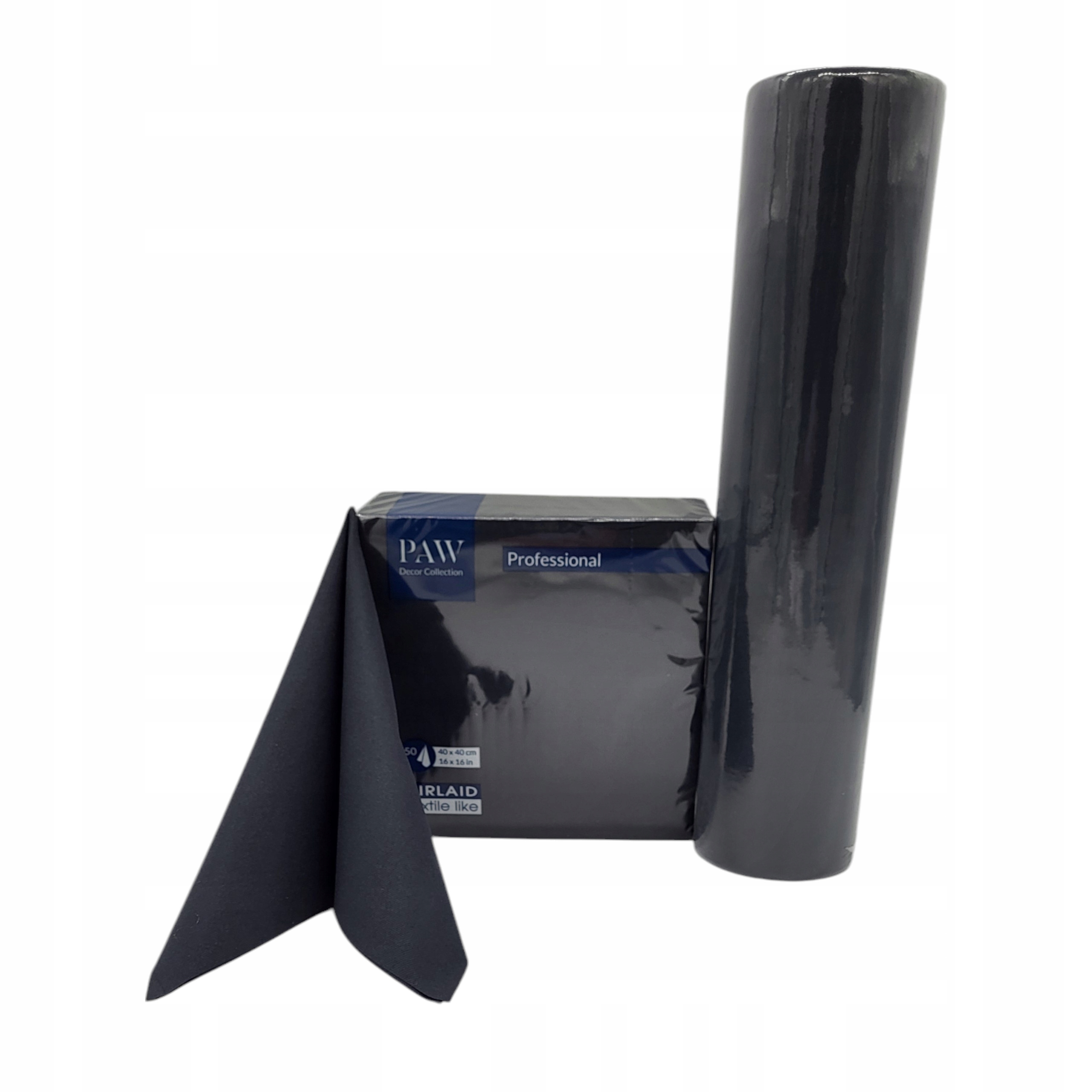 Serwetki Bieżnik Flizelinowy Czarny Paw Wesele Przyjęcie Restauracja Bar