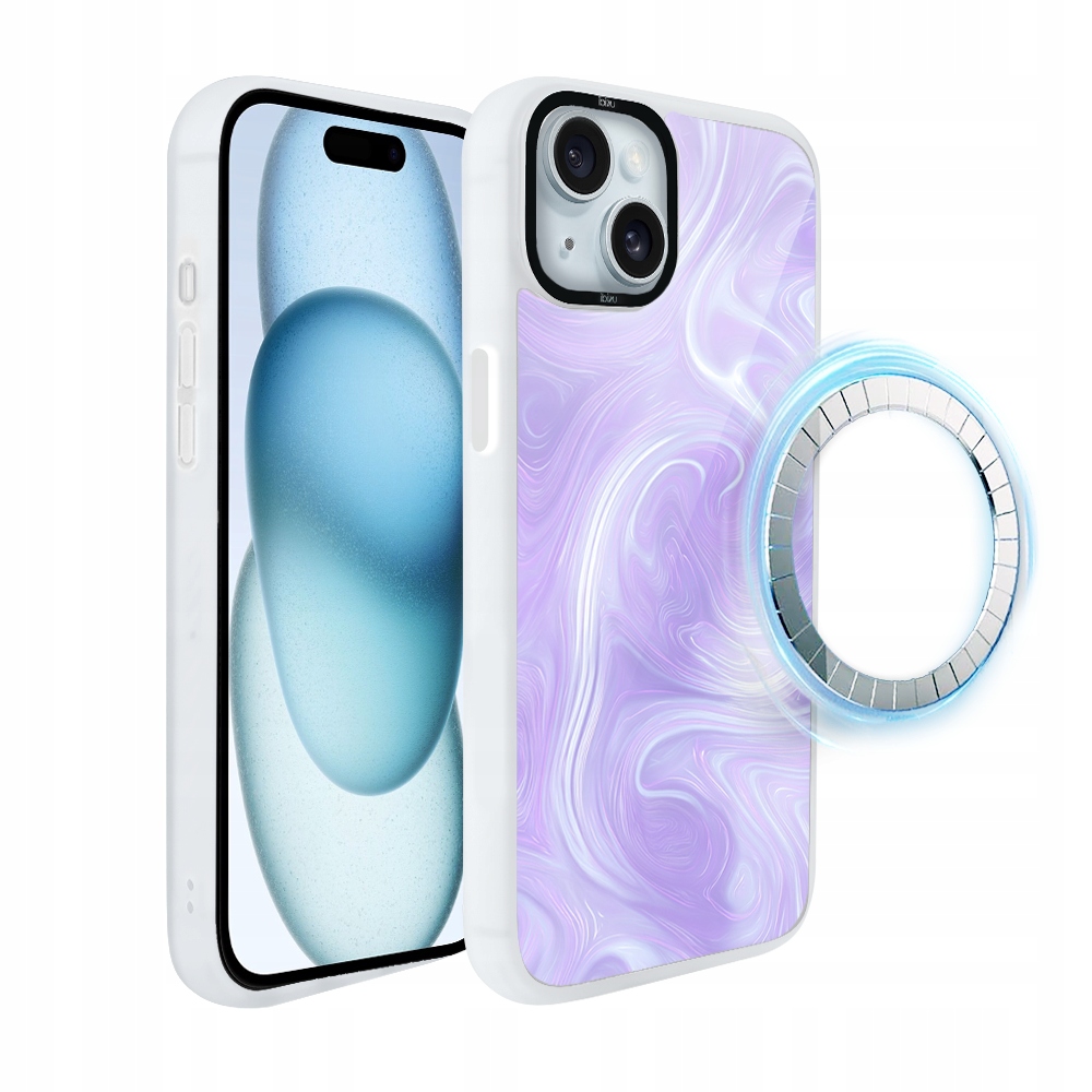 Pouzdro pro iPhone 15 Plus Ibizu DropGuard Matt s MagSafe, Levandulový vír