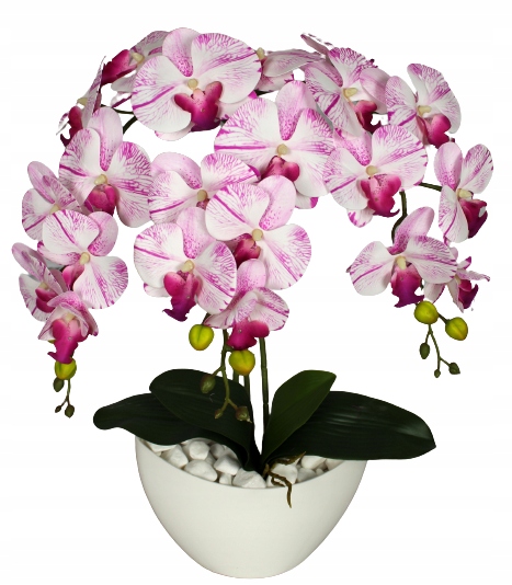 STORCZYK SZTUCZNY ORCHIDEA KWIATY SILIKONOWY