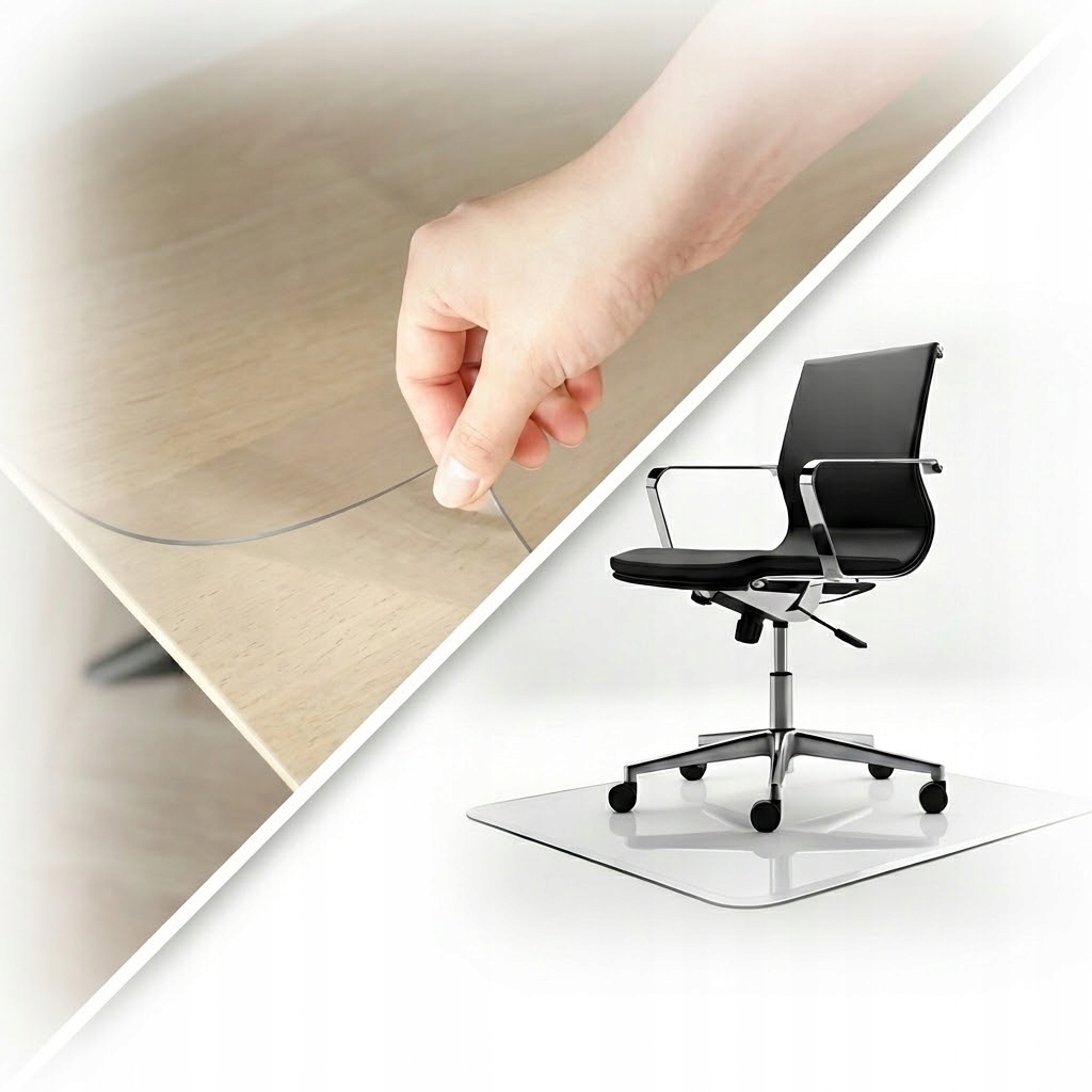 Mata Ochronna pod Krzesło Fotel Na Stół Blat Slim 0,5 165x125 Przezroczysta