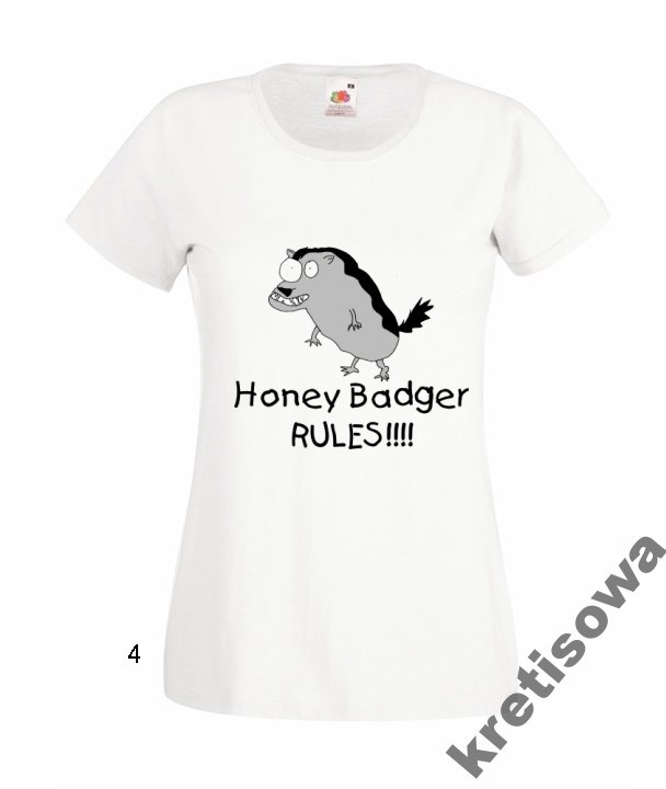 

Kolorowe Koszulki Honey Badger Rosomak Ratel Wzory