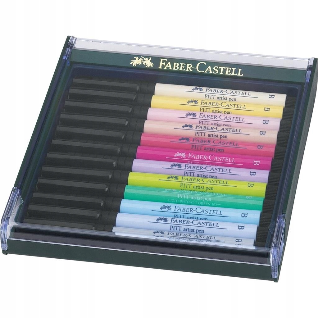 Sada pastelových fixů Pitt Artist Pen Brush, 12 Ks Popisovače