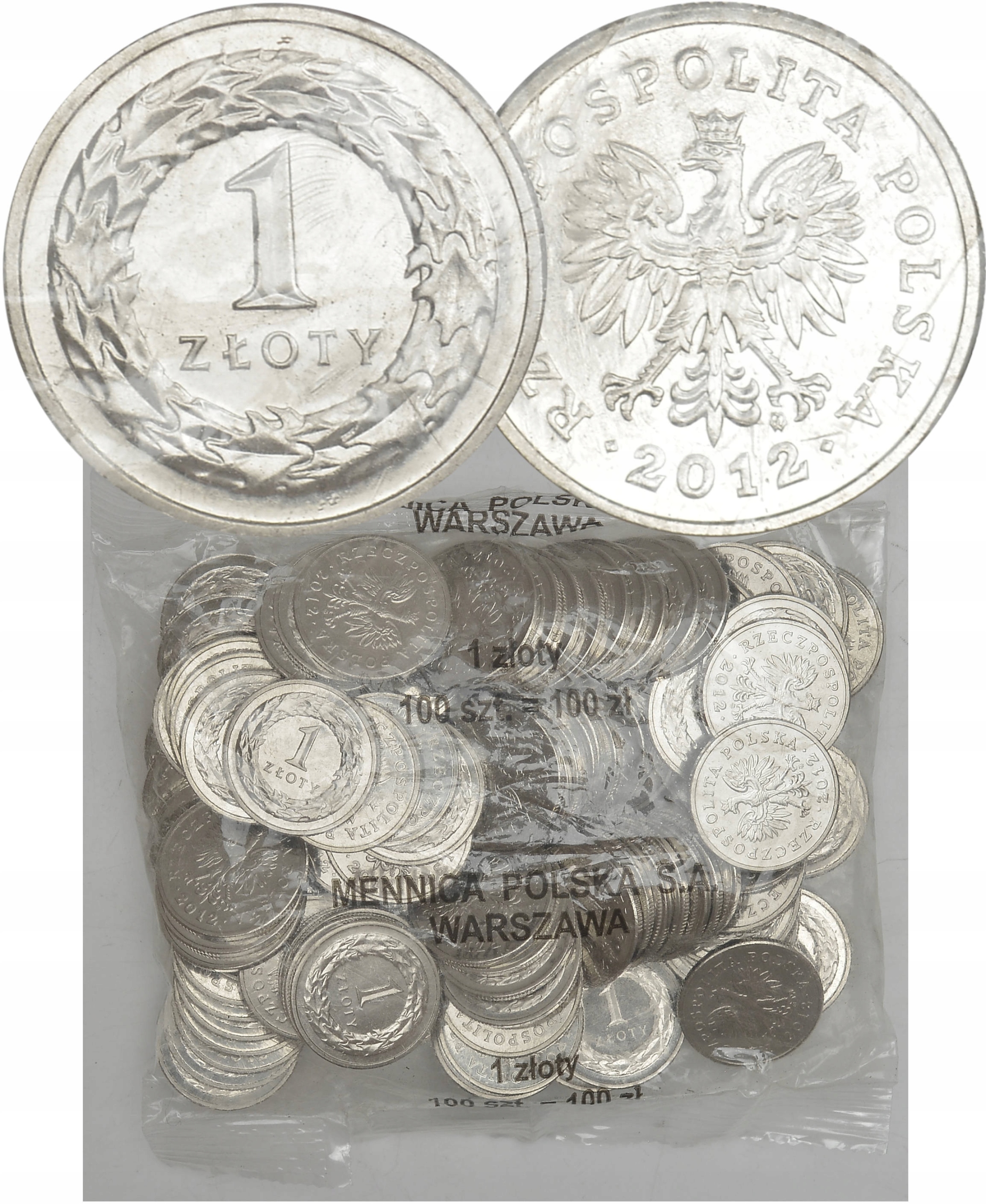 8.ec.ZEST.III RP, SASZETKA MENNICZA 1 ZŁOTY 2012 MW