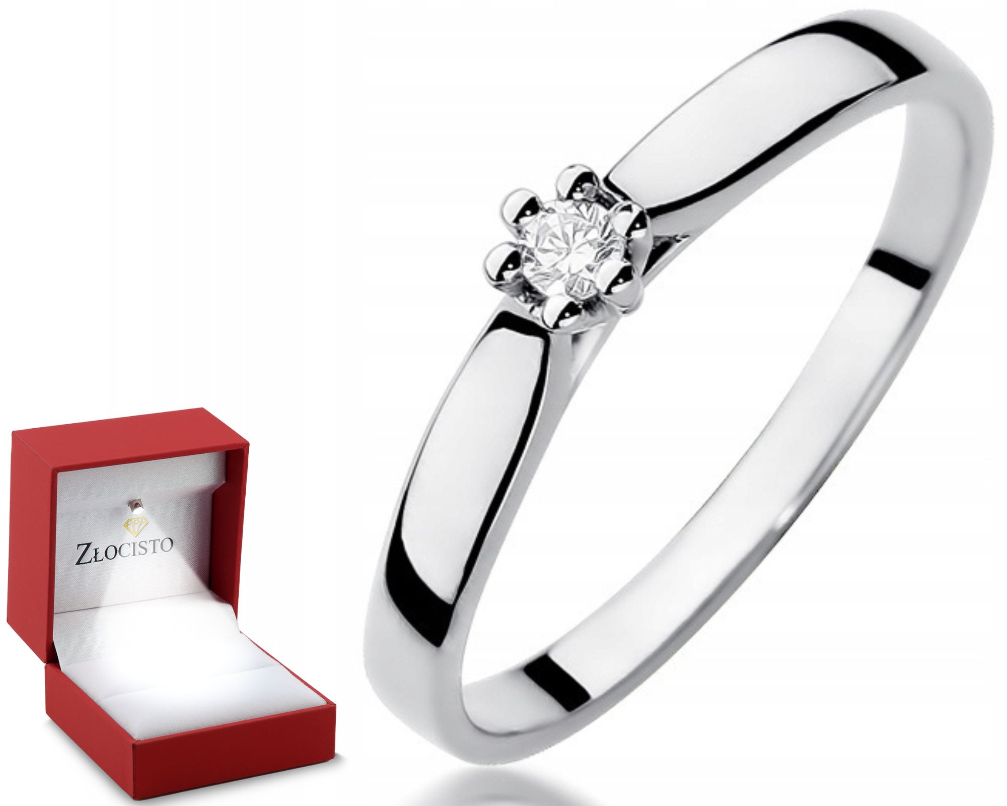 Prstýnek s brilianty, bílé zlato Gravírování Bonus