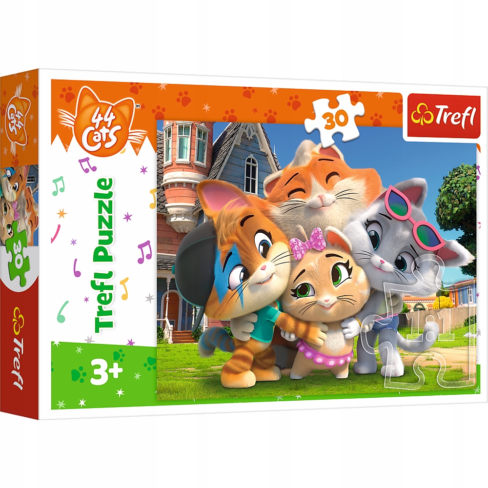 

Puzzle 30 Układanka Zwierzęta 44 Koty Cats Trefl