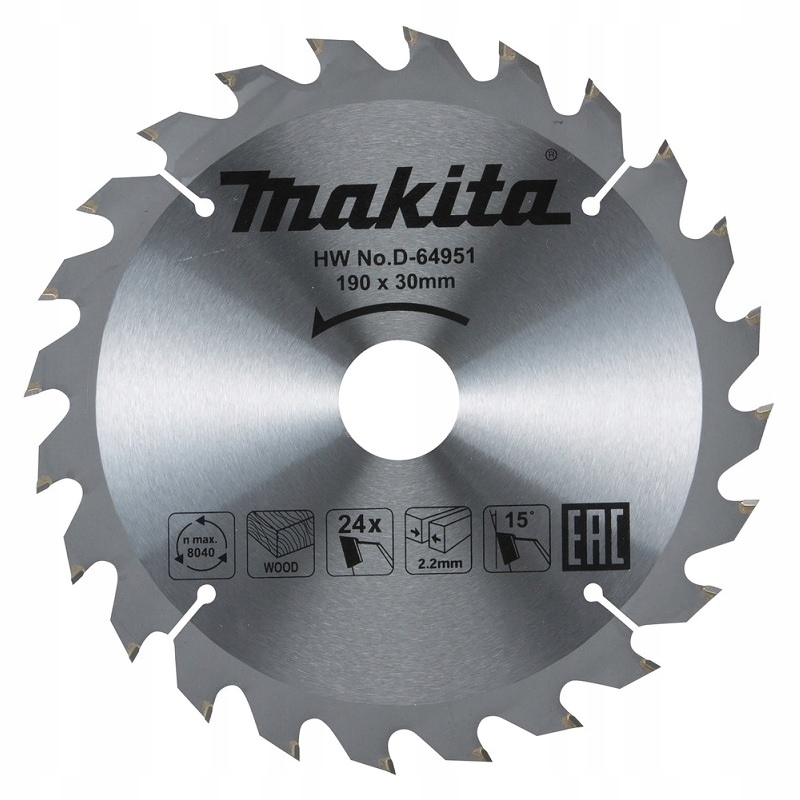 

Makita Tarcza piła do drewna 190x30 24 zęby