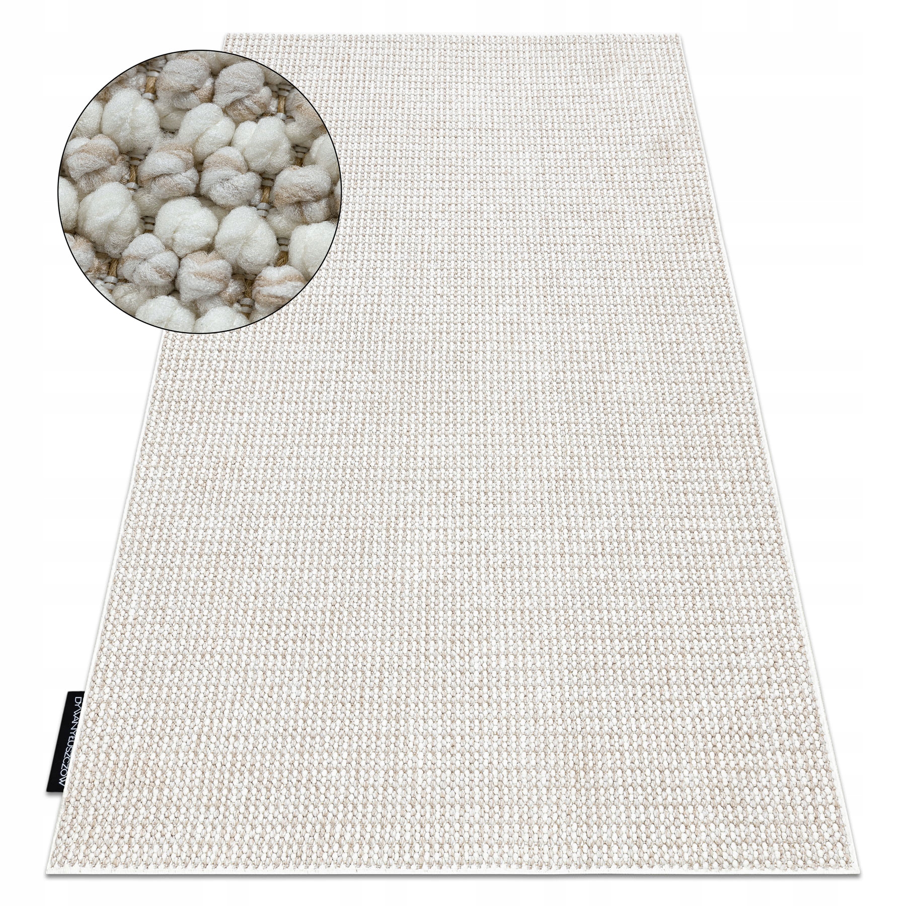 Dywan Do Salonu Sypialni Casablanca biały/beż pętelkowy Miękki 150x200 cm