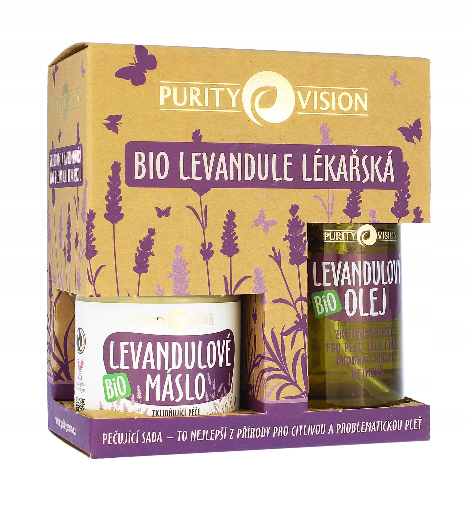 Purity Vision Bio Lavender pečující sada levandulový olej 100 ml levandul