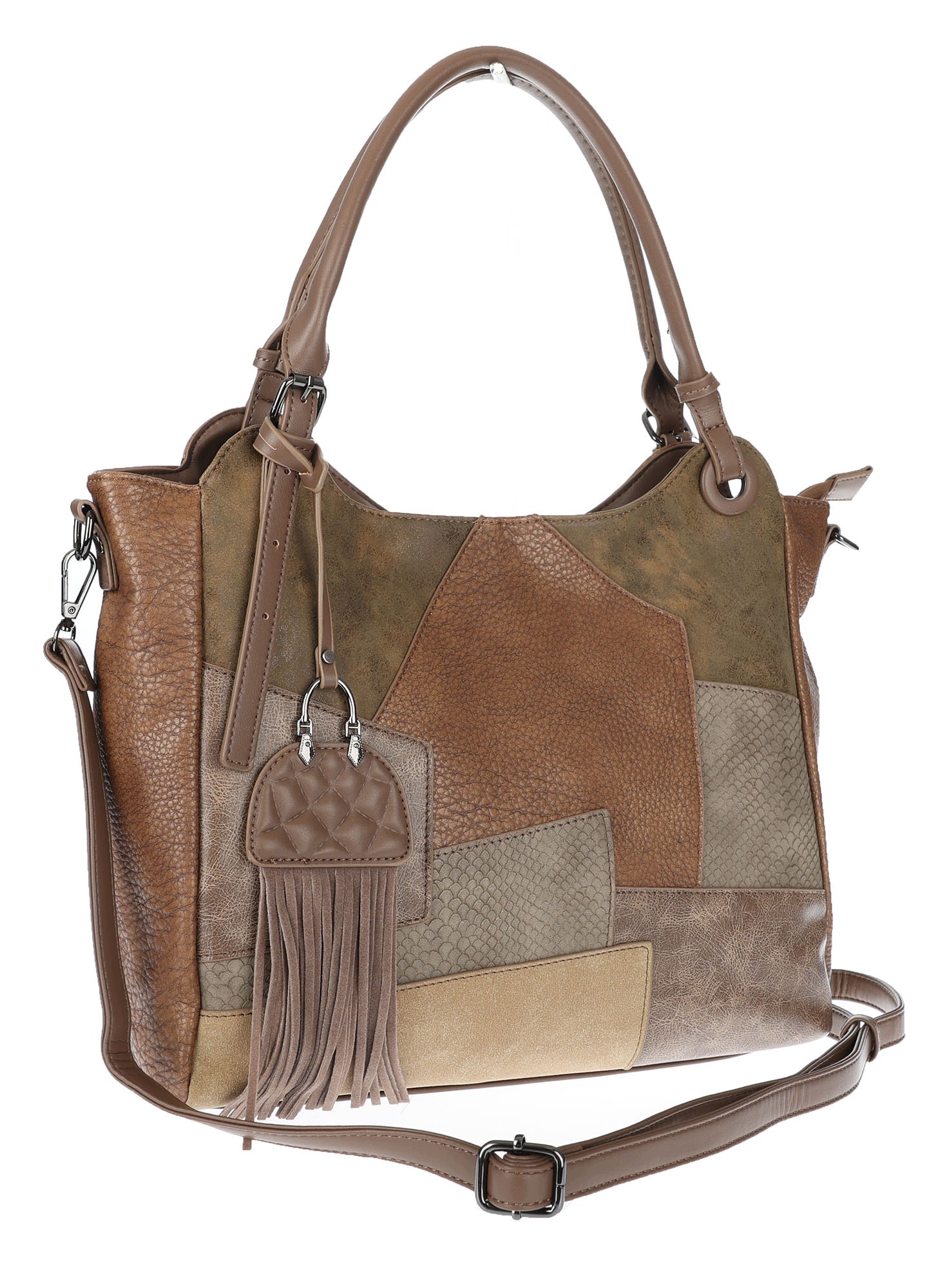 Dámská shopper kabelka prostorná elegantní módní taška do práce MC809 Béžová