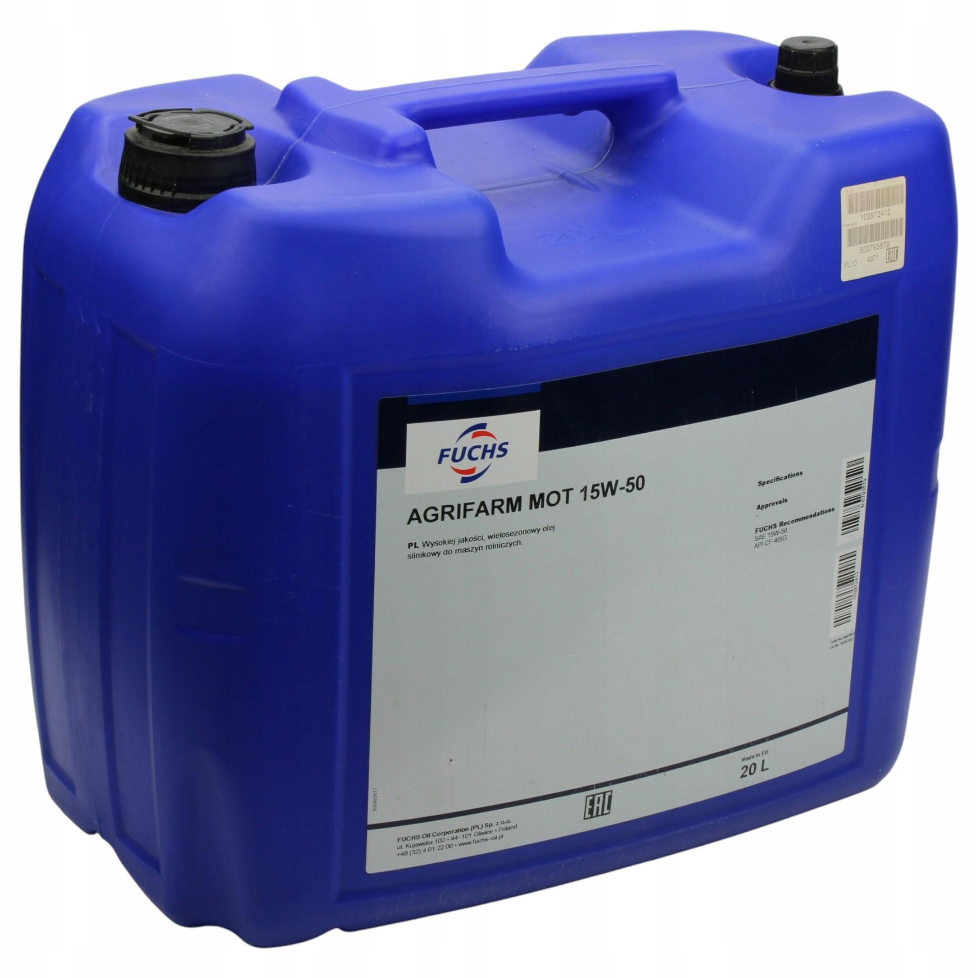 Motorový Olej Fuchs Agrifarm Mot 15W50 20L