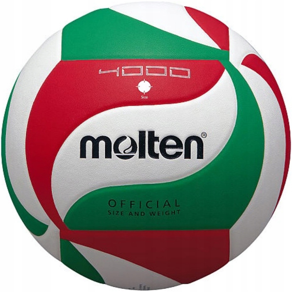Volejbalový míč Molten V4M4000 bílo-červeno-zelený Vel. 4
