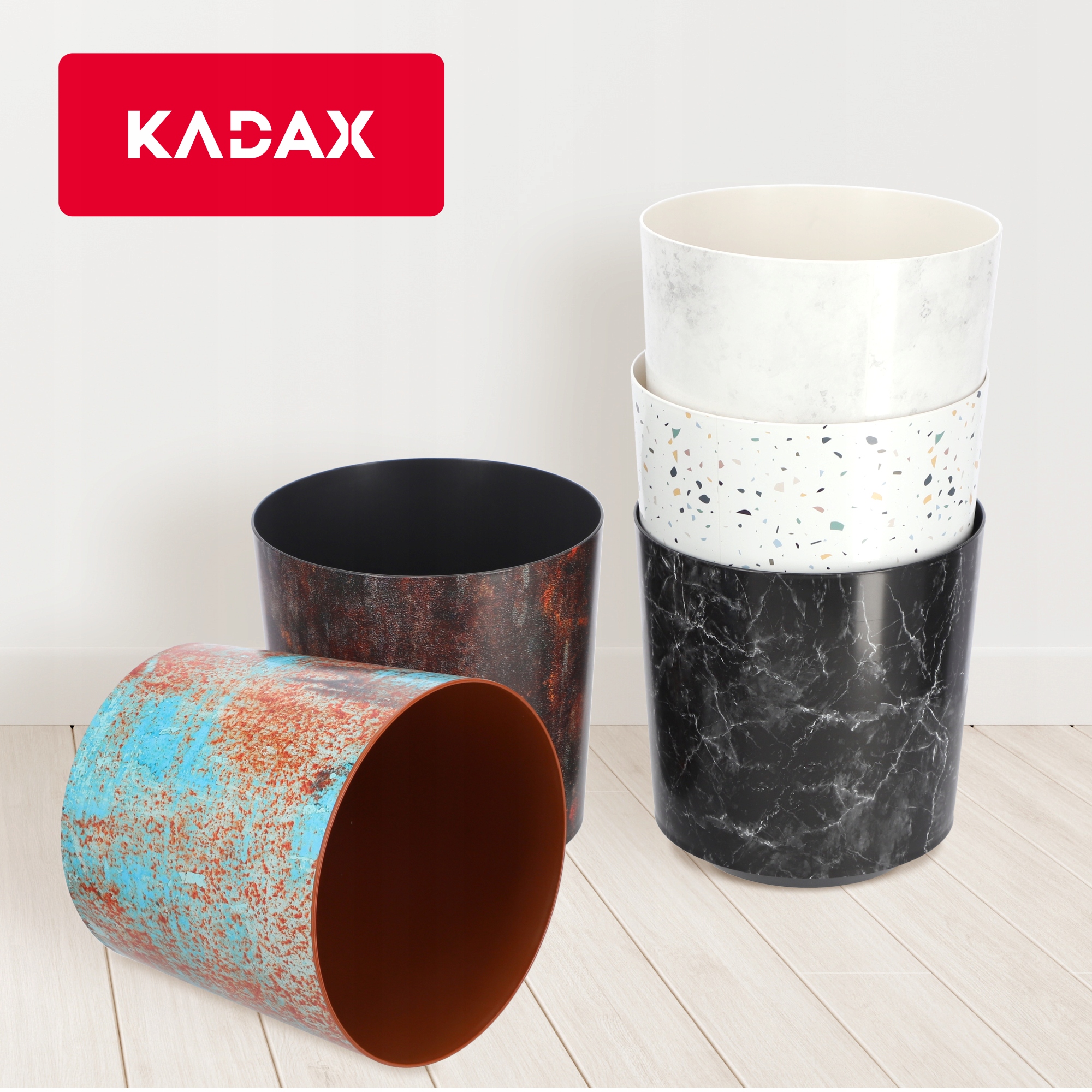 DONICZKA OSŁONKA NA DONICZKĘ KWIATY RDZAWA 19x20cm Materiał wykonania tworzywo sztuczne