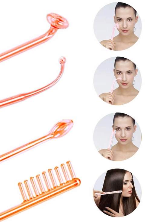 DARSONVAL DERMA WAND DARSONWAL MOCNY 4 PELOTY DO TWARZY WŁOSÓW INSTRUKCJA Stan opakowania oryginalne