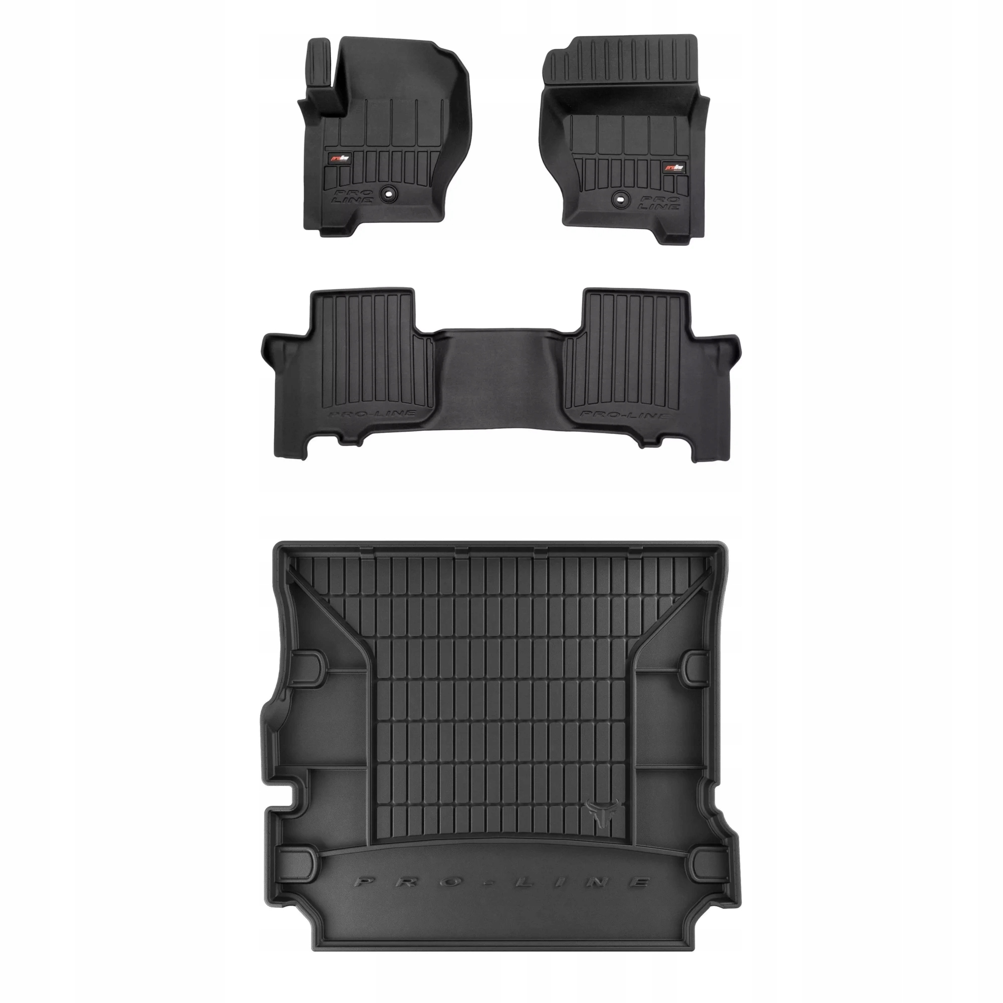 3D gumová sada koberců a rohožek Land Rover Discovery III 2004-2009 7 osobo