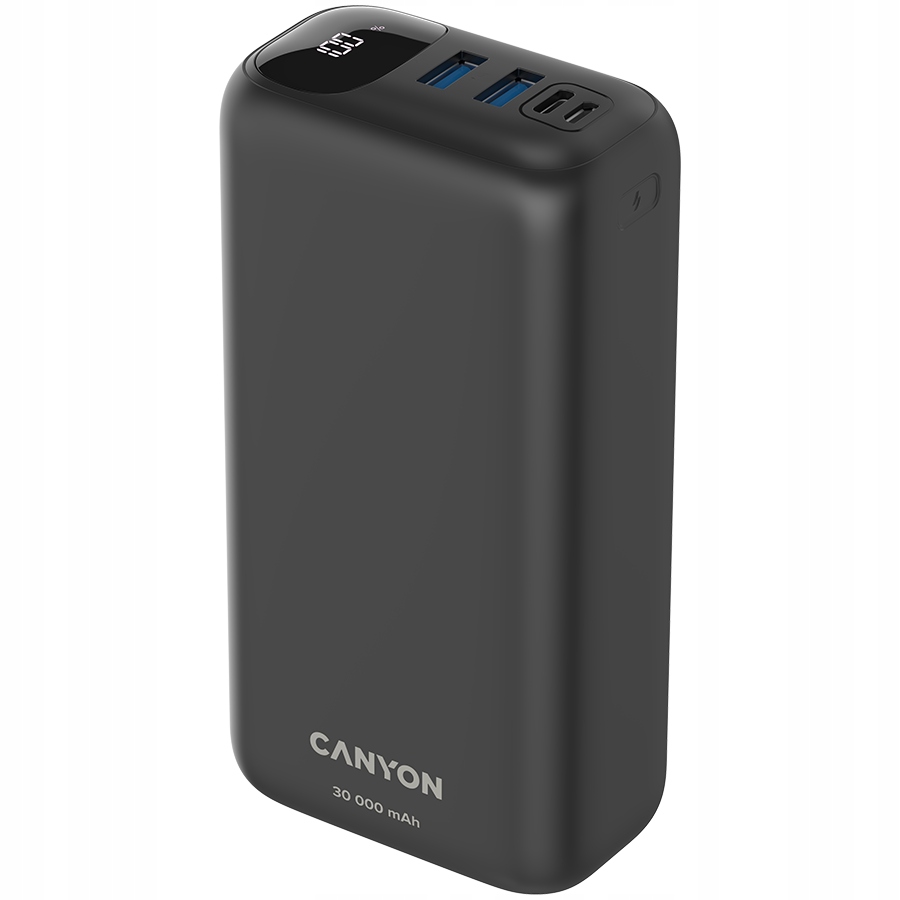 CANYON Powerbank PB-301 LED 30000 mAh PD 20W QC 3.0 Czarny — 7
