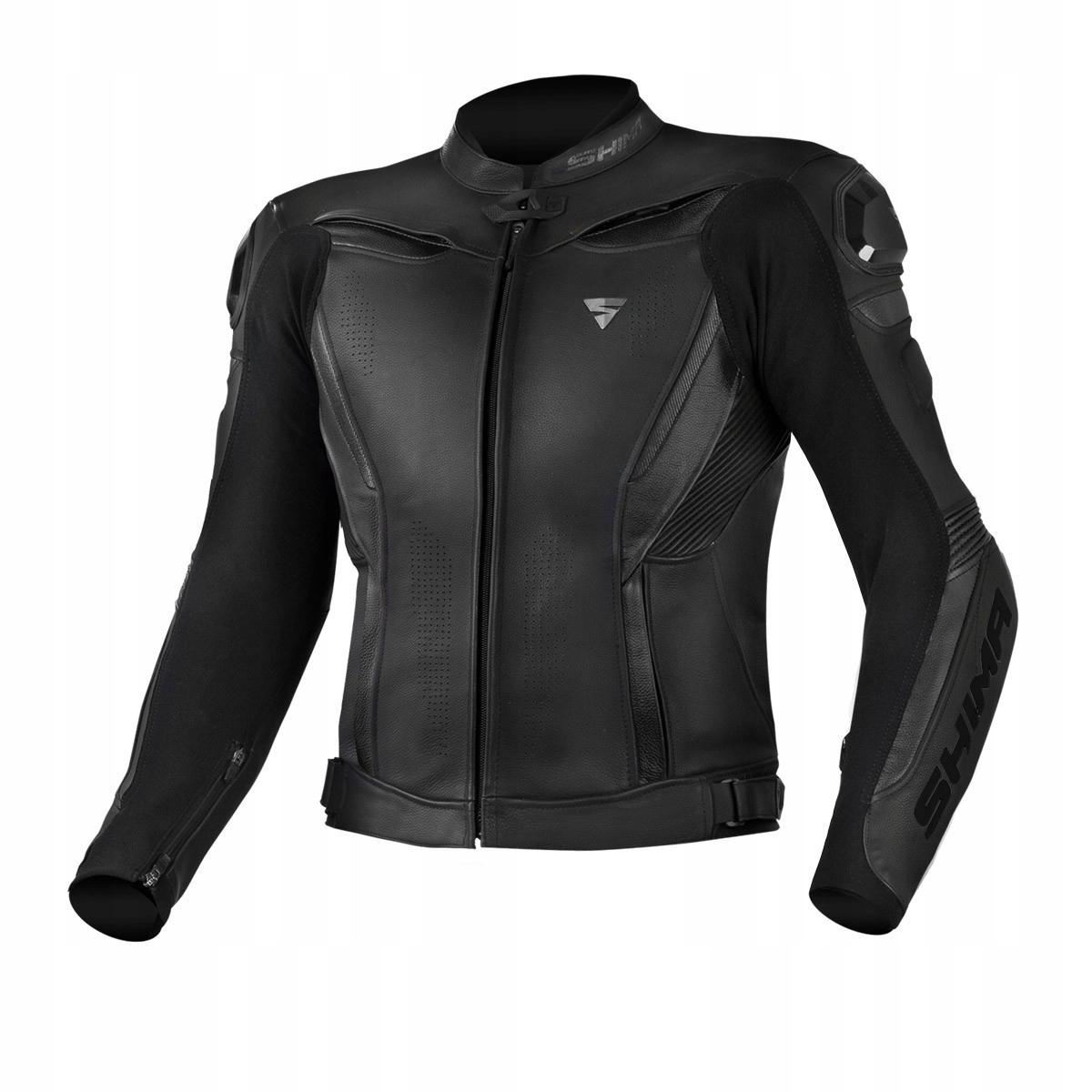 Kožená motocyklová bunda bez hrbu Shima Chase Black 54