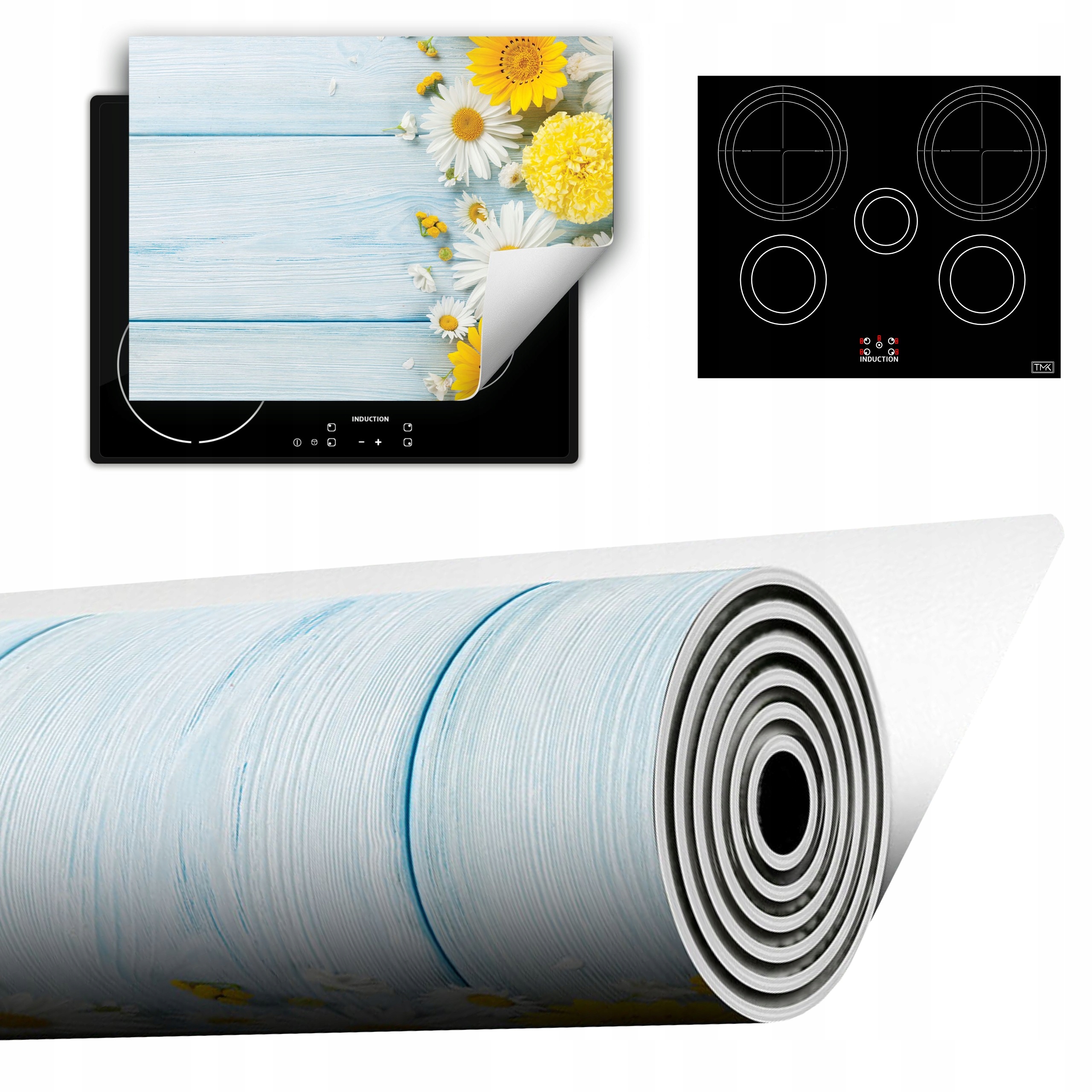 Vinylová Podložka Do Kuchyně Více Místa 70x52 Květiny dřevo