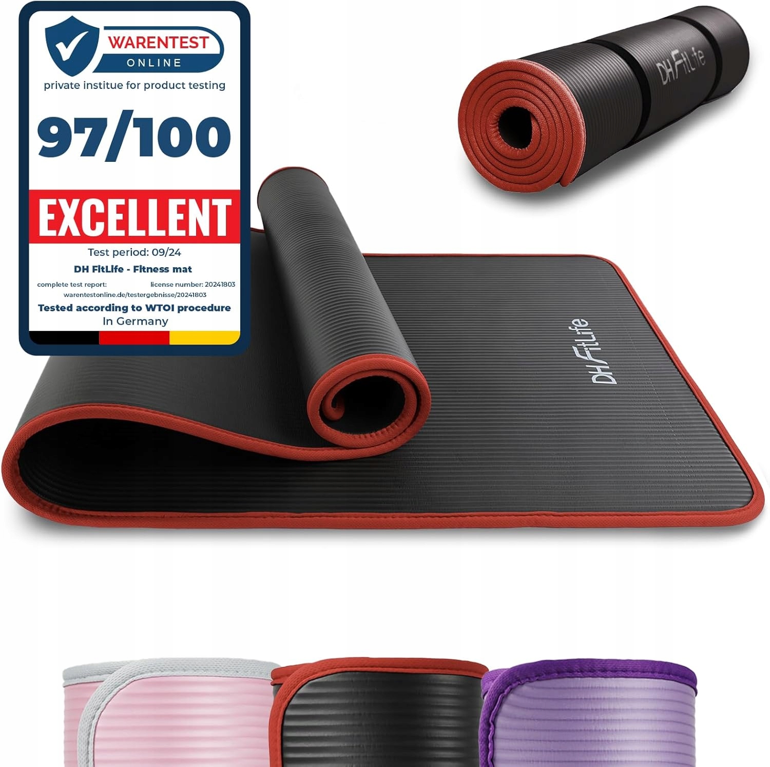 Tréninková Podložka Fitness 183x63 cm 1 cm Tlustá Protiskluzová