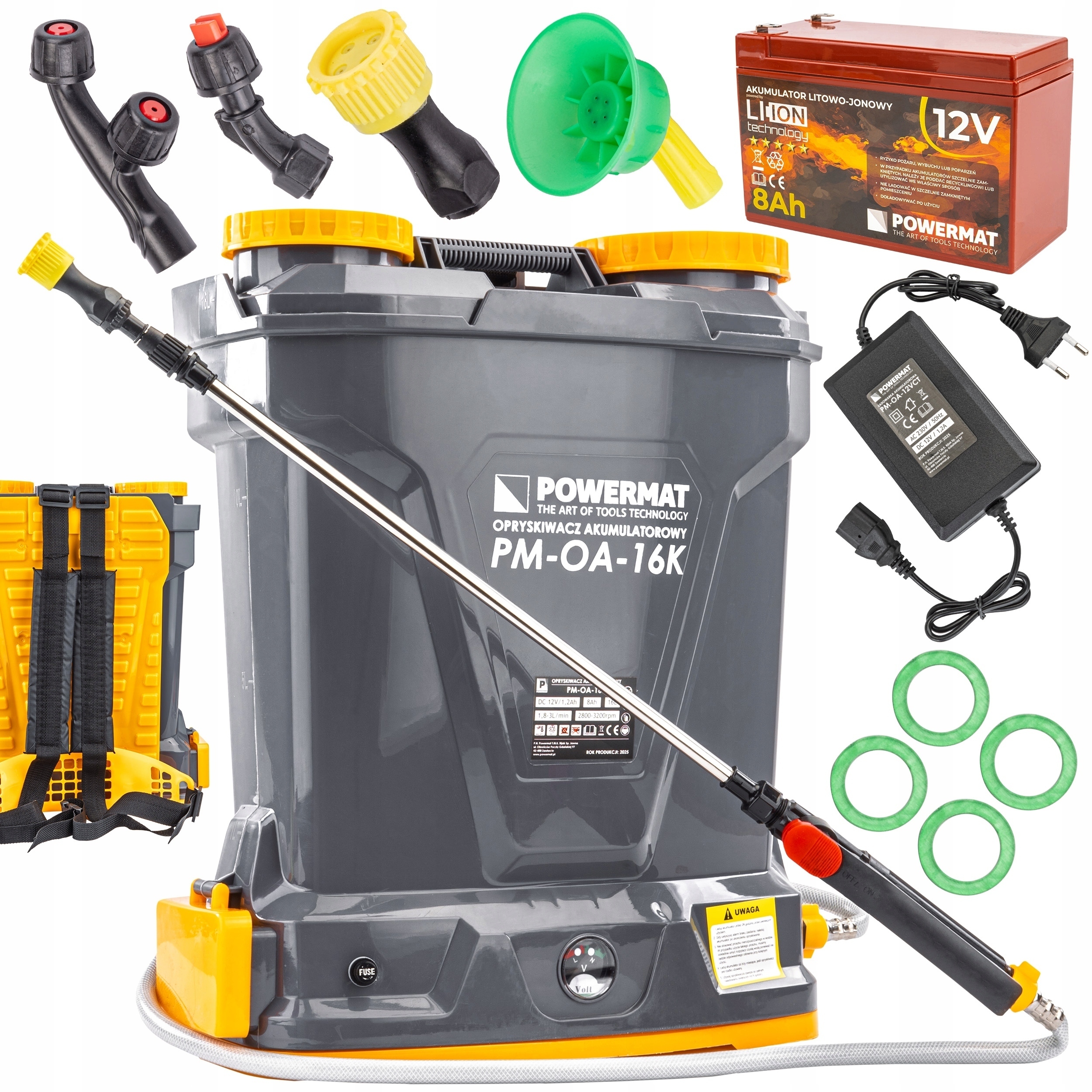 Akumulátorový Lithium-iontový Elektrický Postřikovač 16 L, 4 Trysky