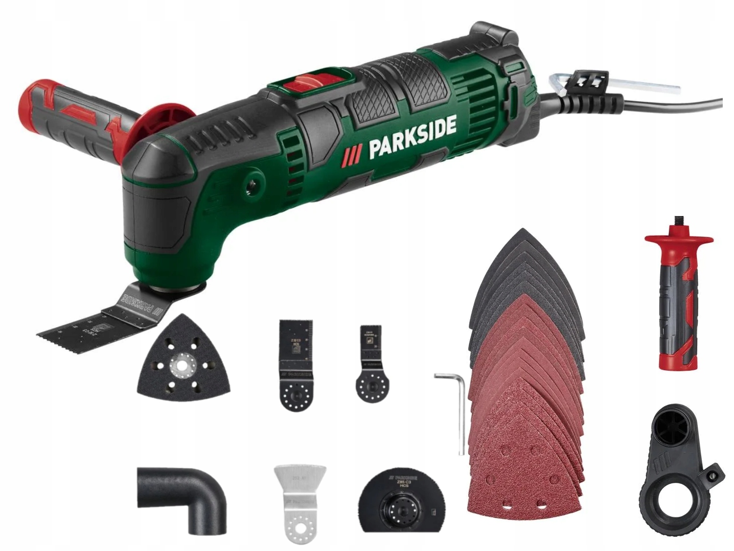 Narzędzie urządzenie wielofunkcyjne Parkside Pmfw 310 I6 310 W akcesoria