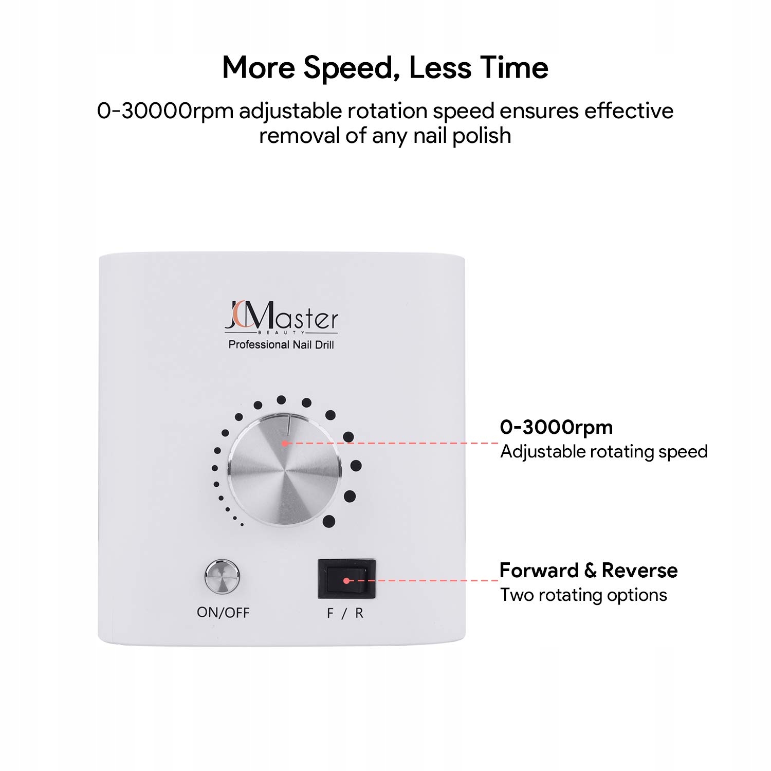 JCMASTER Zestaw Frezarka Do Paznokci 30000 OBR/MIN Manicure Pedicure — miniatura 4