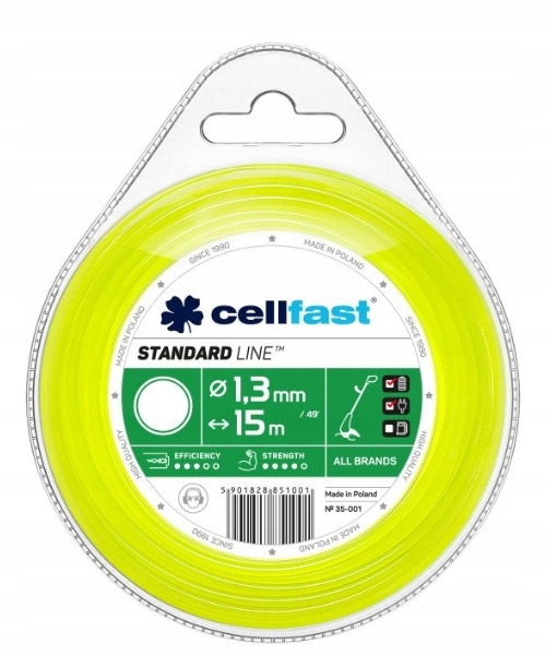 

Cellfast Żyłka do Podkaszarki Okrągła 1,3 x 15mb