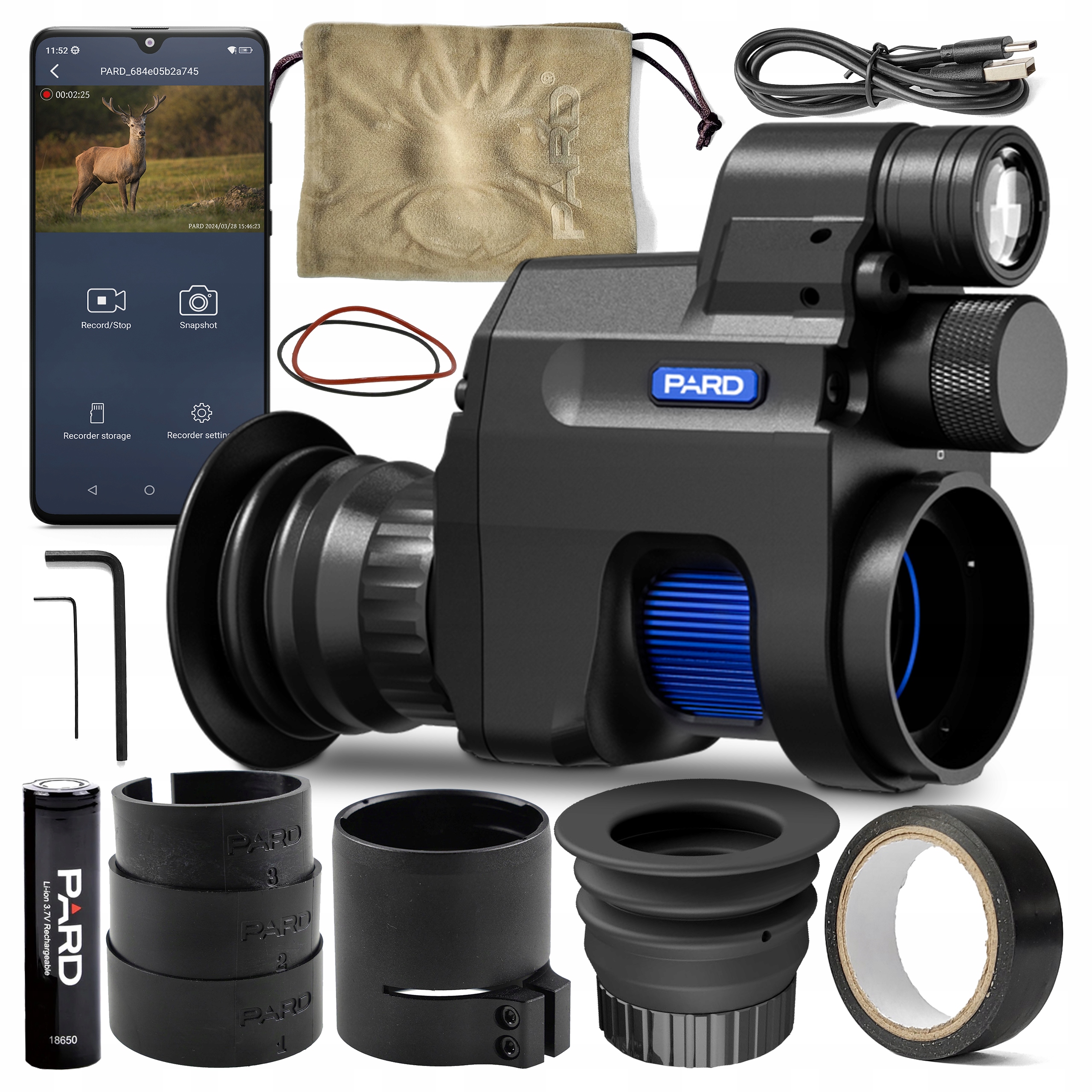 Nasadka Noktowizyjna Kamera Noktowizor Pard NV-007V2 940nm 14,5mm Aku