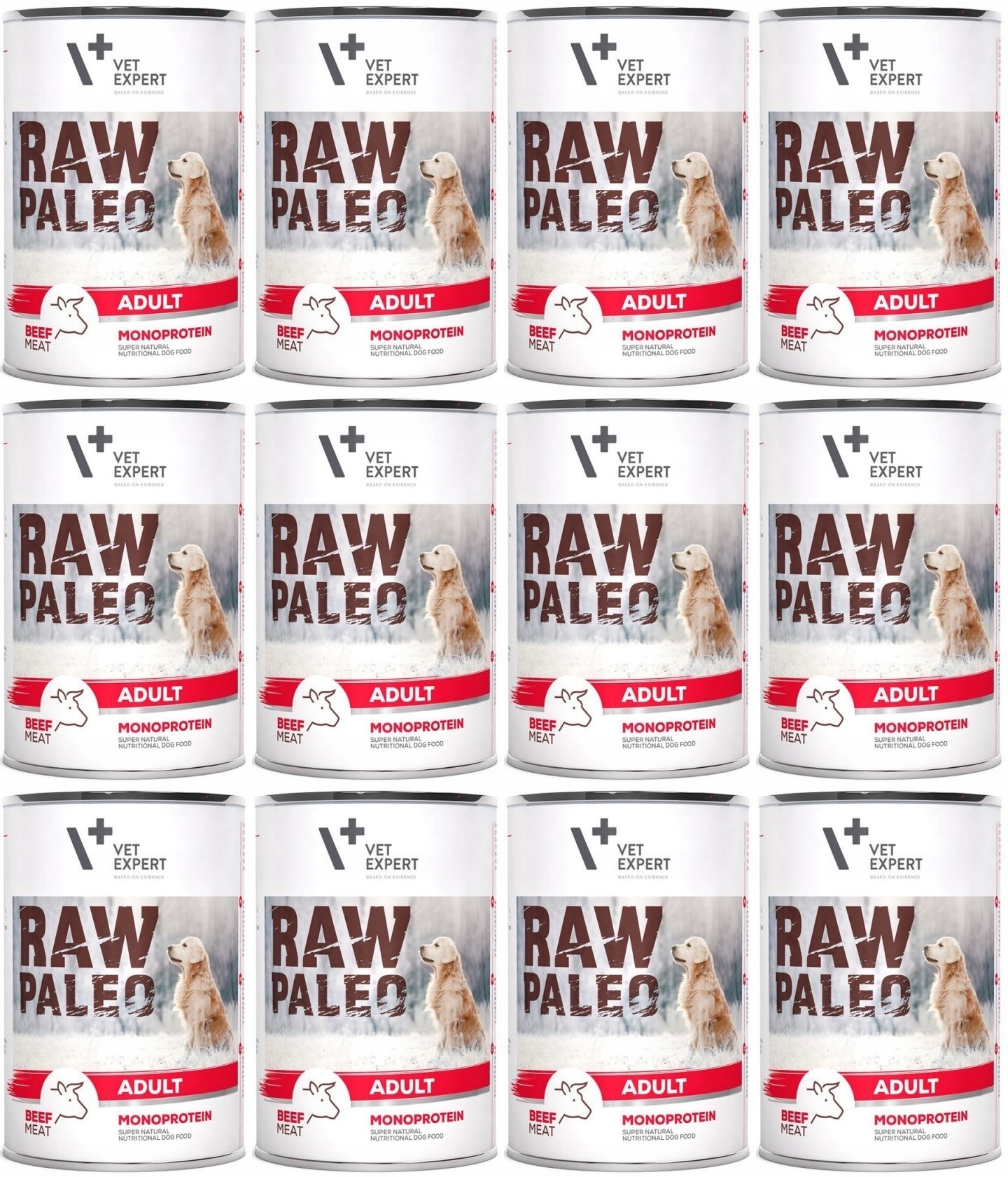 VetExpert Raw Paleo Adult Hovězí 12 x 400 g