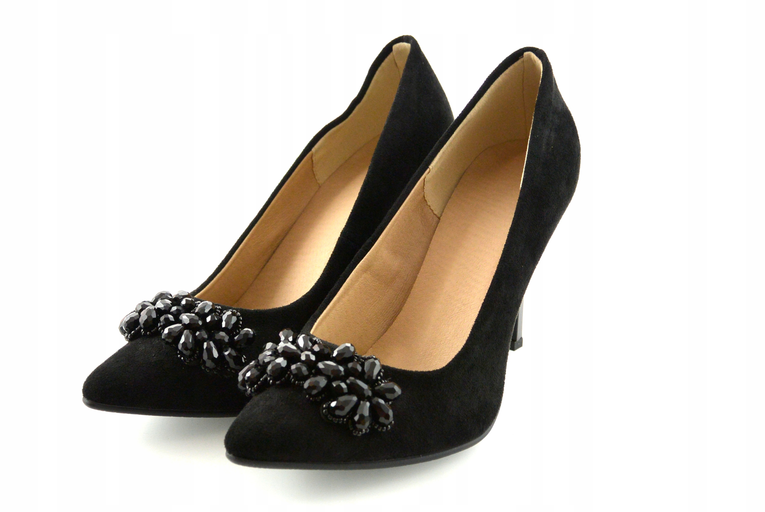 Černé Lodičky Na Podpatku Špendlíky Ozdoba r 35