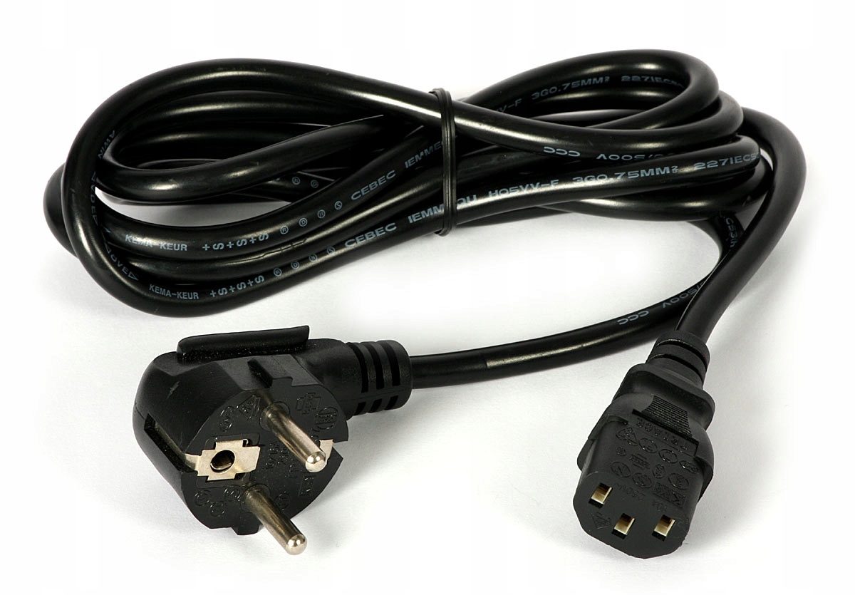 

Kabel zasilający Ac do komputera IEC320 1,5m