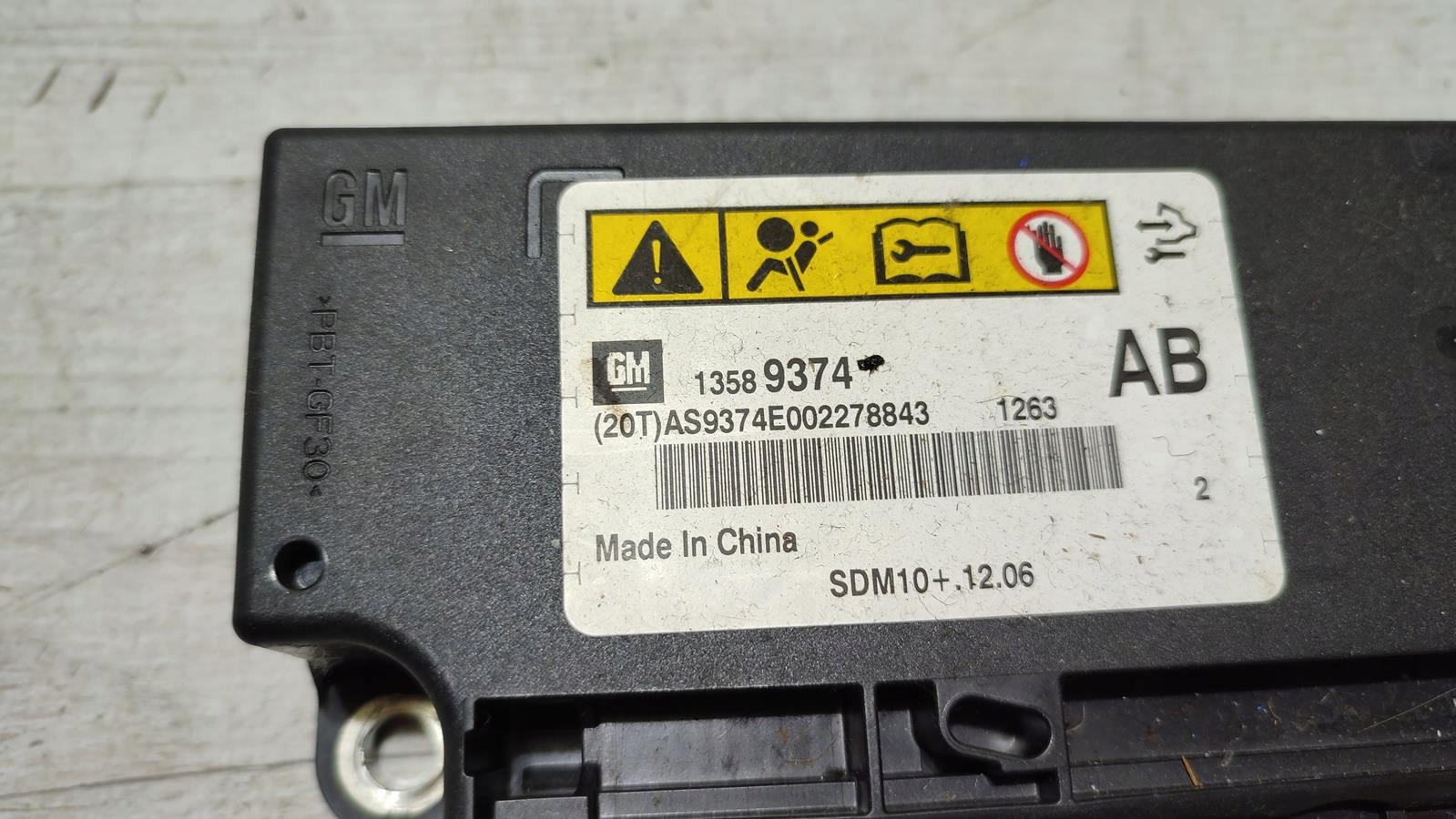 sensor modulo airbag Chevrolet Cruze