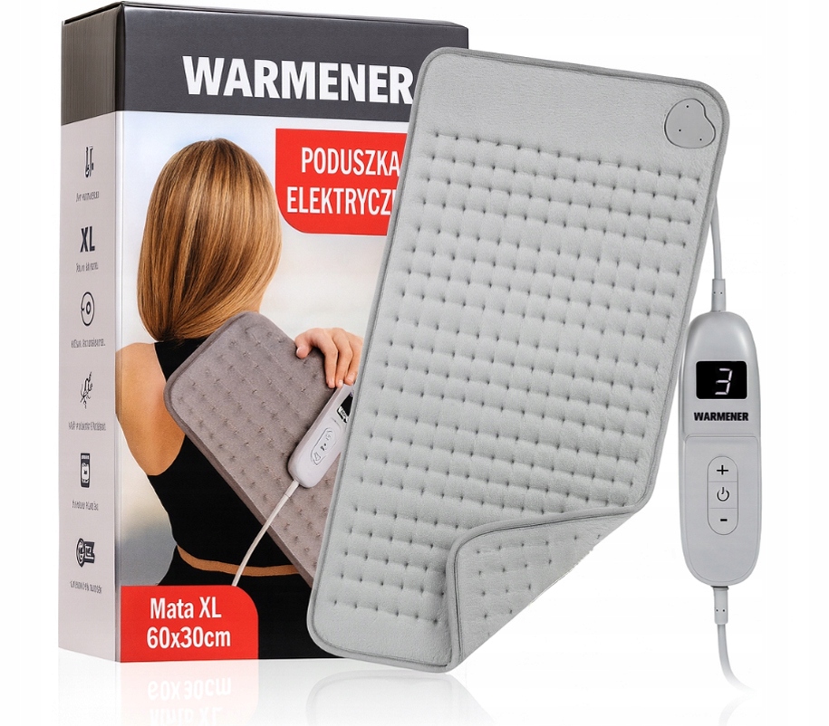 Poduszka Elektryczna Mata Rozgrzewająca Termofor na Plecy Stawy Mięśnie Pas