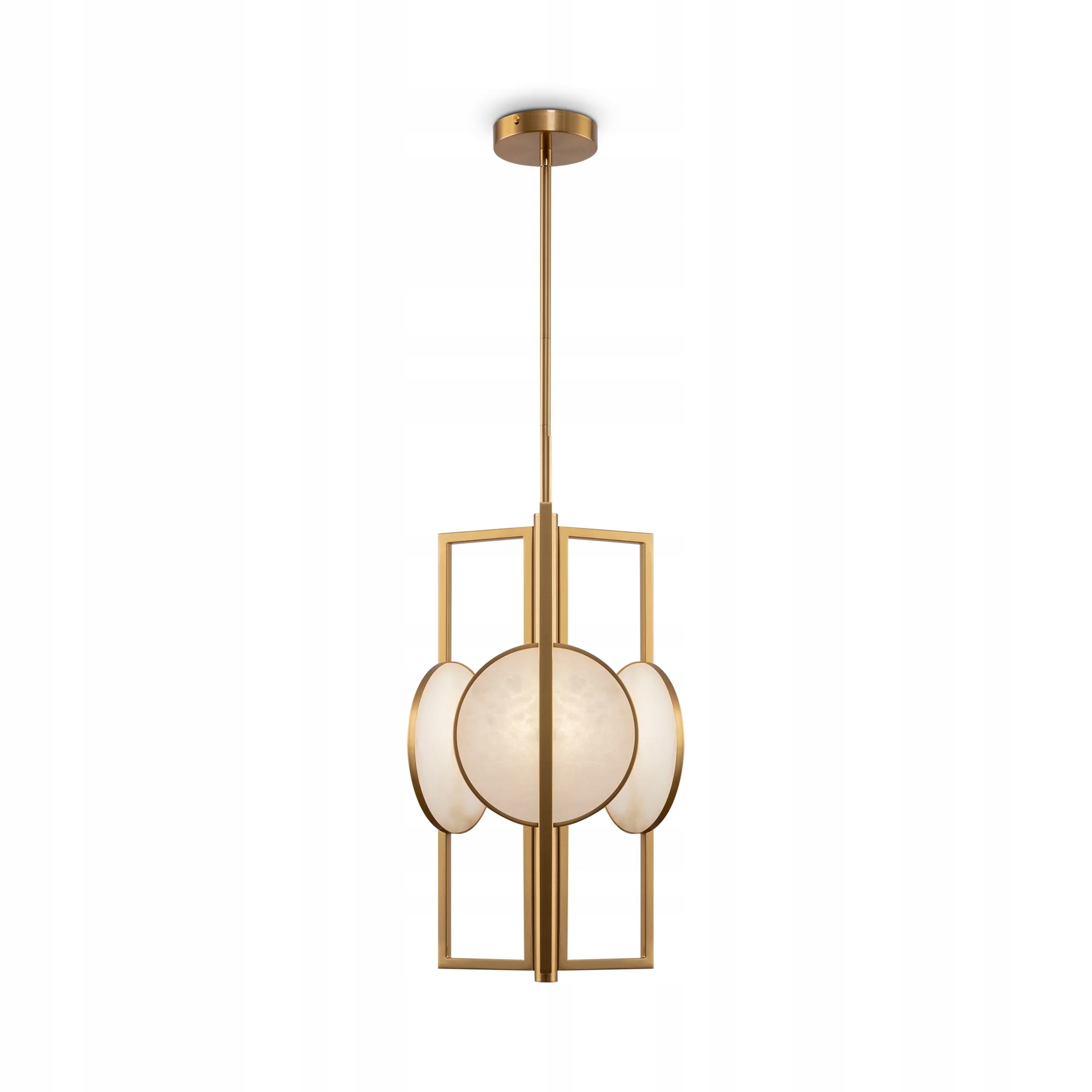 Lustr závěsná lampa zlatá s mramorovými dlaždicemi glamour 3 body Maytoni