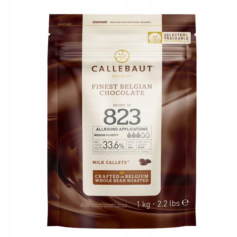 Czekolada Callebaut 823 MLECZNA do pralin 1kg