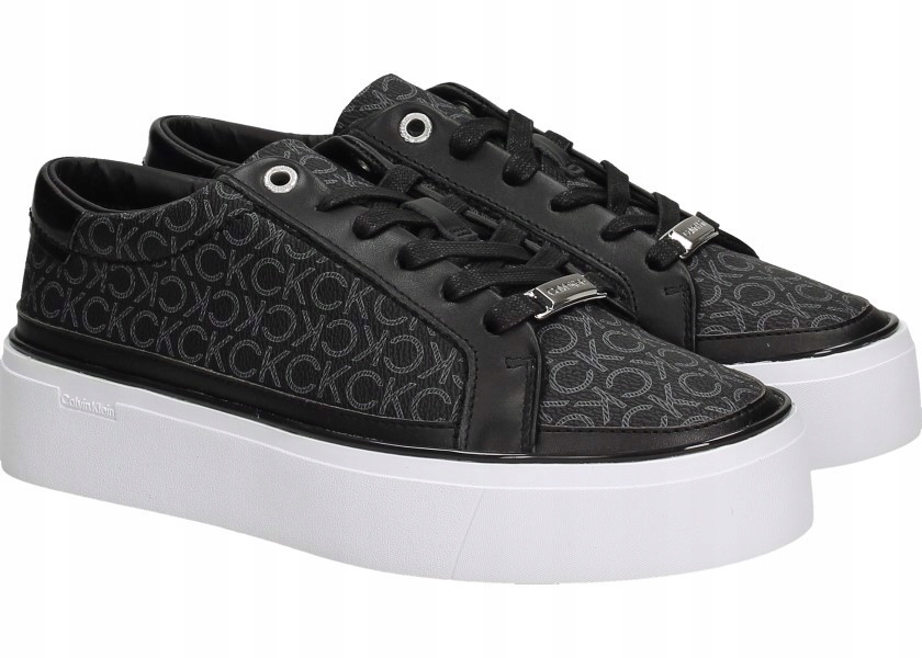 Calvin Klein Polobotky HW0HW01420 39 Flatform Cupsole Lace Up Mono