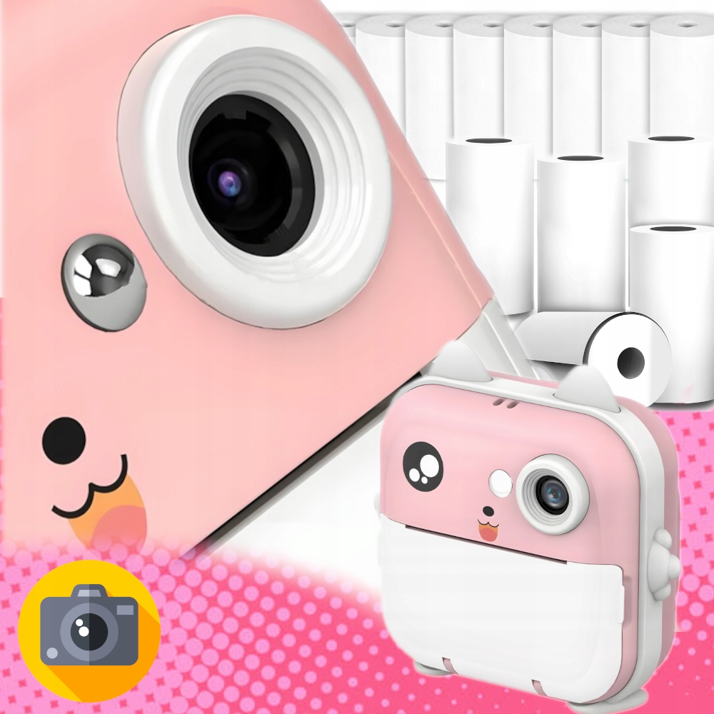 DRUKUŚ 3.0 DRUKARKA TERMICZNA APARAT NATYCHMIASTOWY FOTOGRAFICZNY +11 ROLEK Model DRUKUŚ 3.0 + 11 ROLEK PAPIERU_ POLSKIE MENU_APARAT