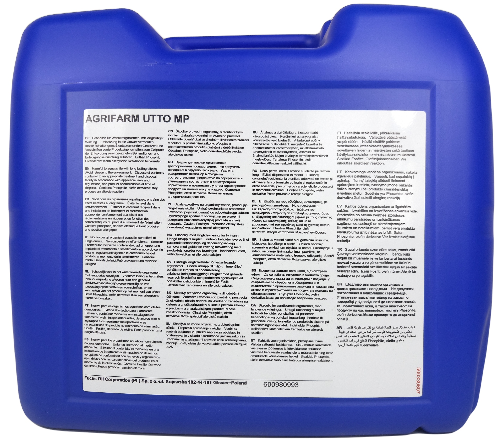 FUCHS AGRIFARM UTTO MP 20L Rodzaj mineralne