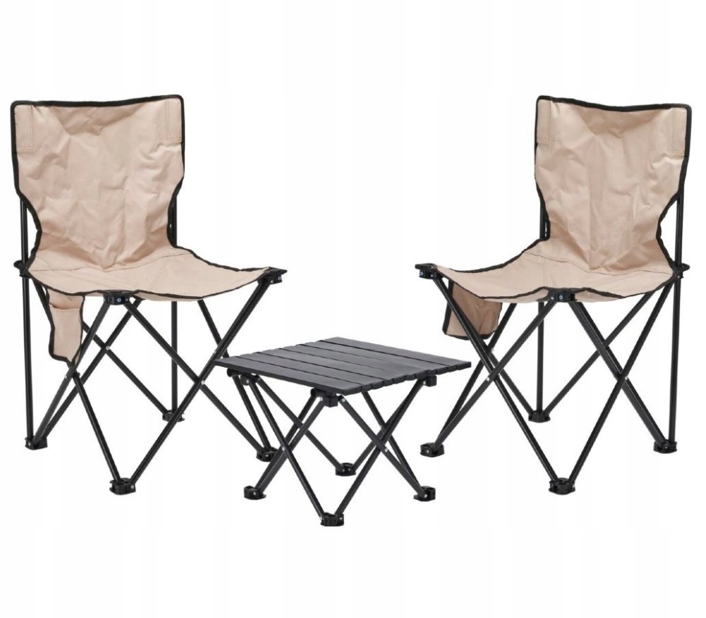 Kempingový nábytek skládací stůl 2 židle KO-X51000030