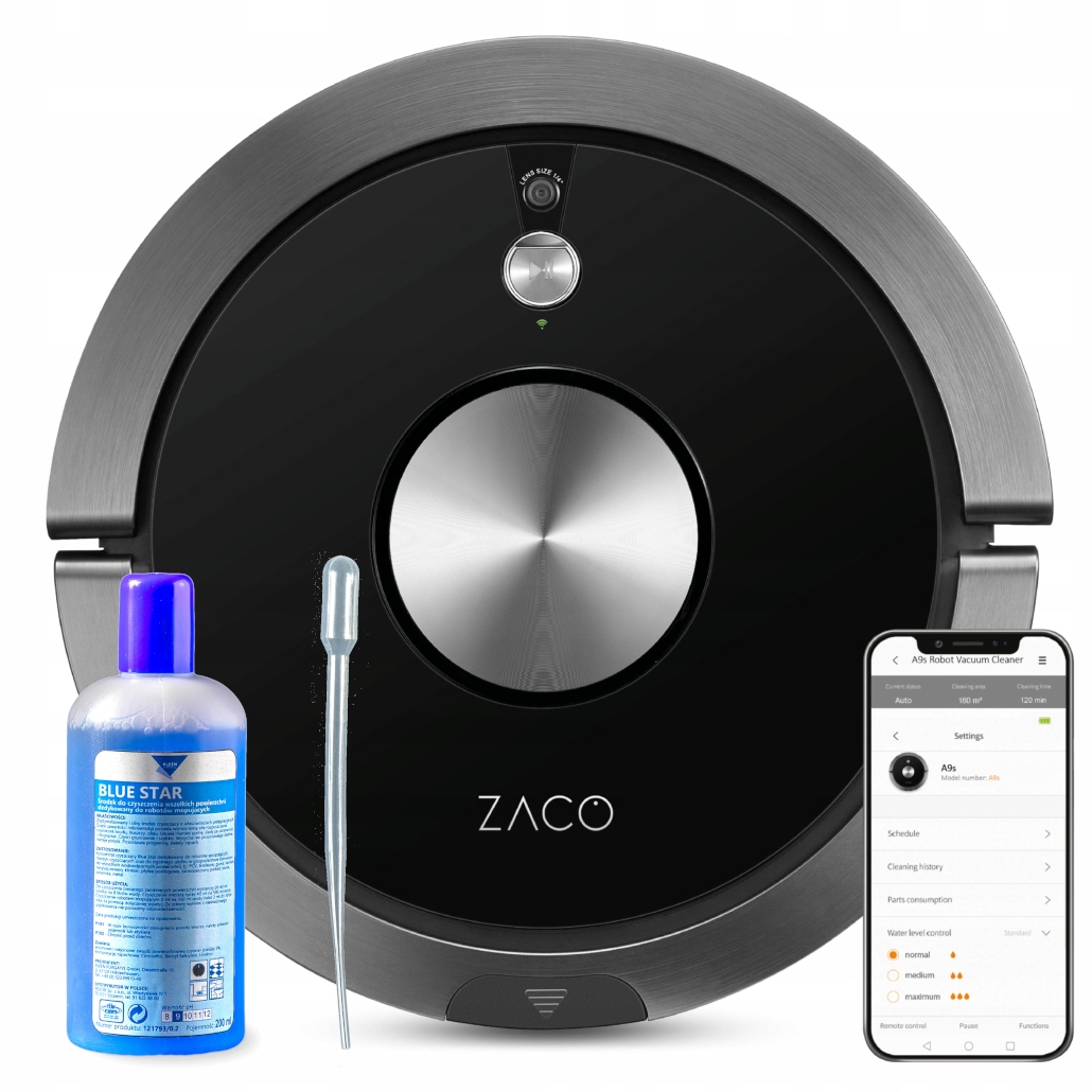 ROBOT ZACO A9S S MOPOM, VIRTUÁLNA APLIKÁCIA NA STENU