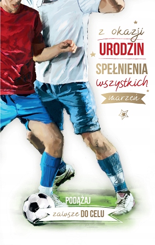 

Kartka urodzinowa dla chłopaka piłkarza extra PAB4