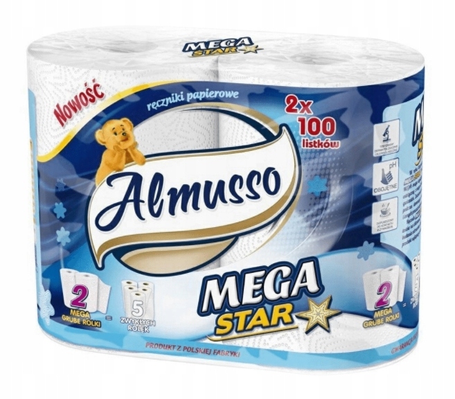 

Almusso, Ręczniki papierowe, Star a2, 2 rolki