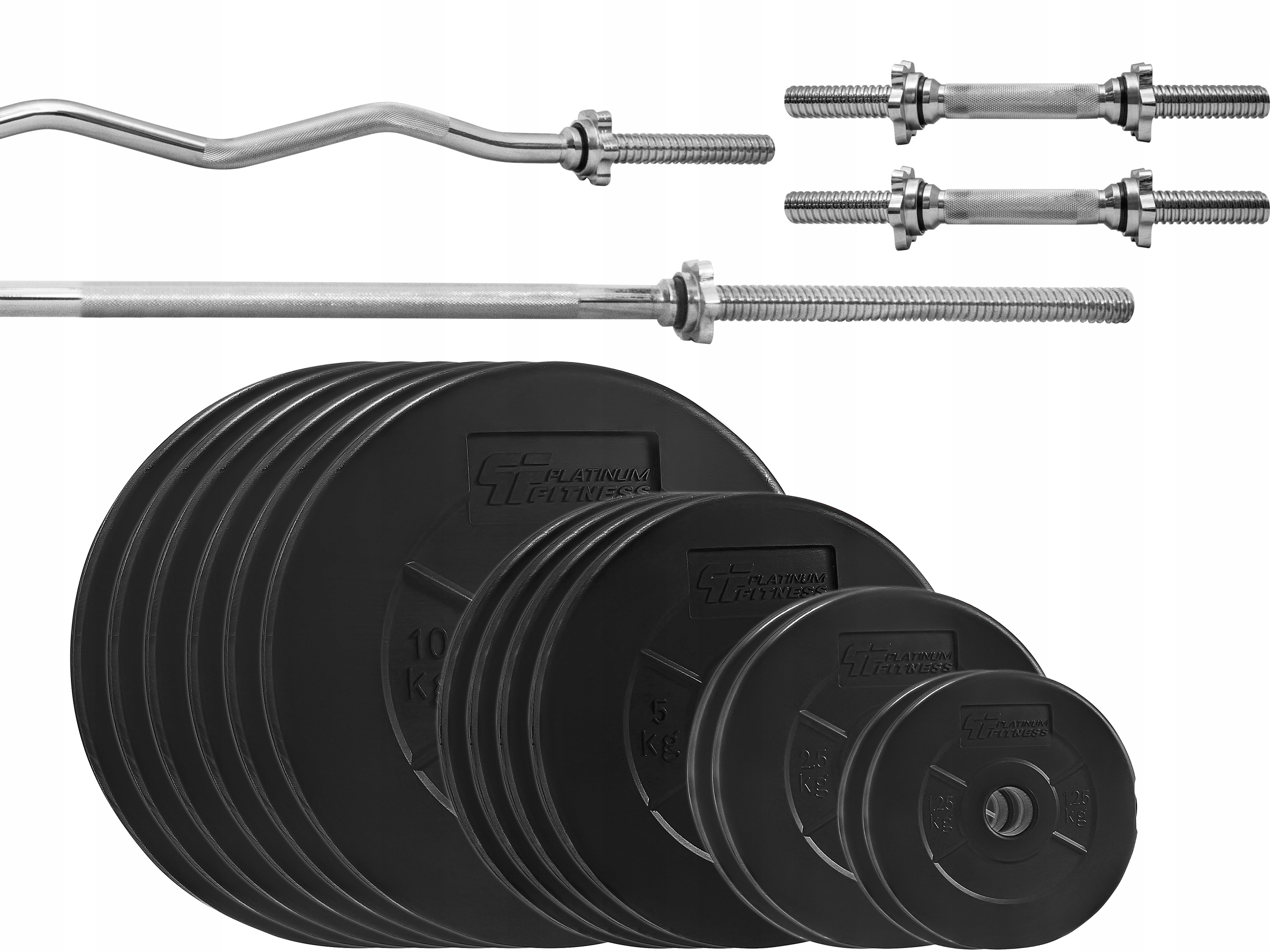 

Zestaw Obciążenie 107,5kg + 4 Gryfy