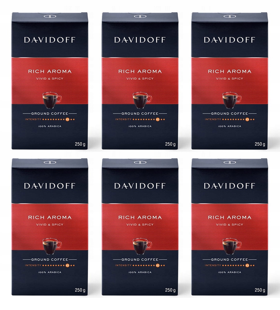 Kawa mielona Davidof Rich Aroma 100% Arabica do przelewu 6x 250g