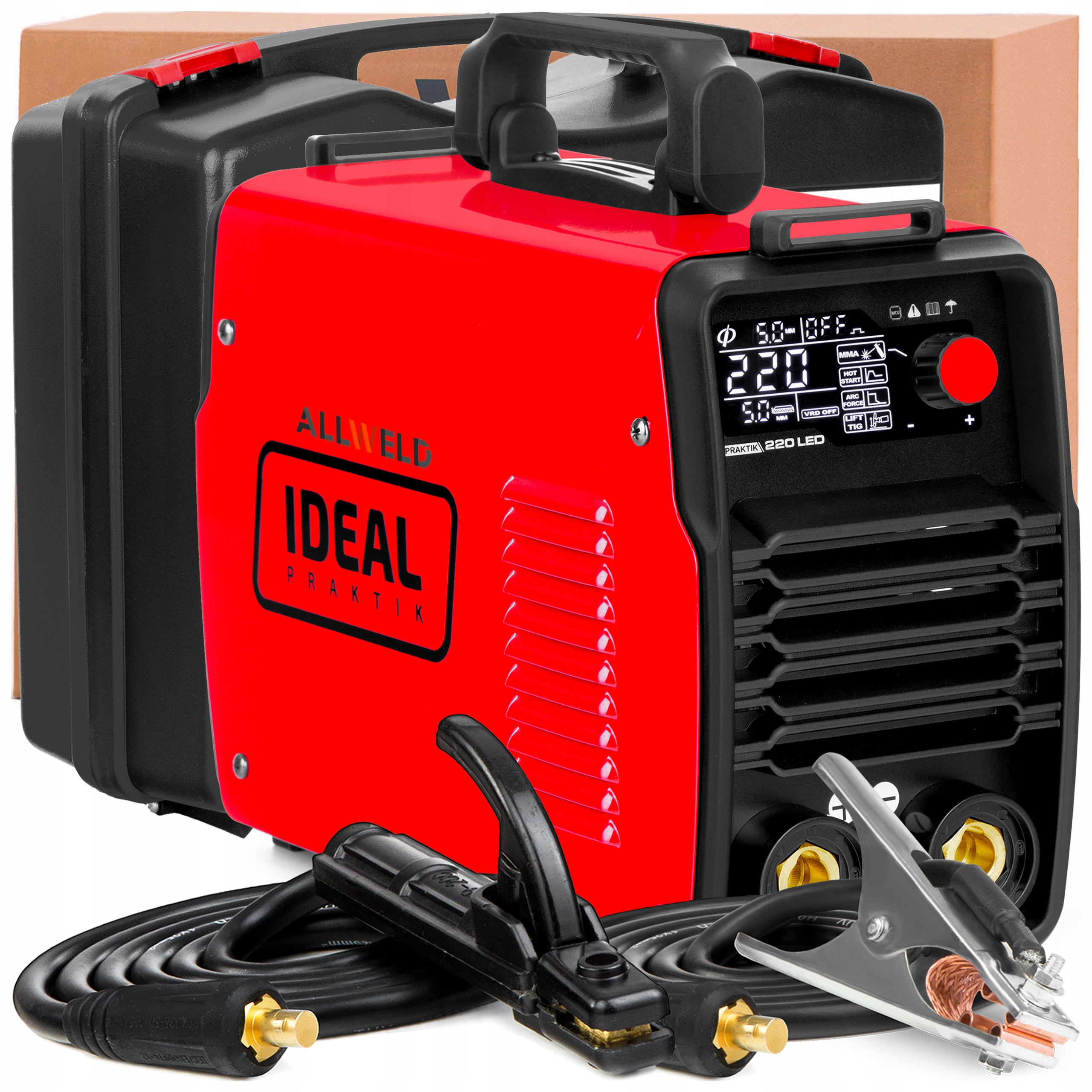 SPAWARKA INWERTOROWA IDEAL PRAKTIK 220 LED SYNERGY 230V 220A MMA TIG LIFT