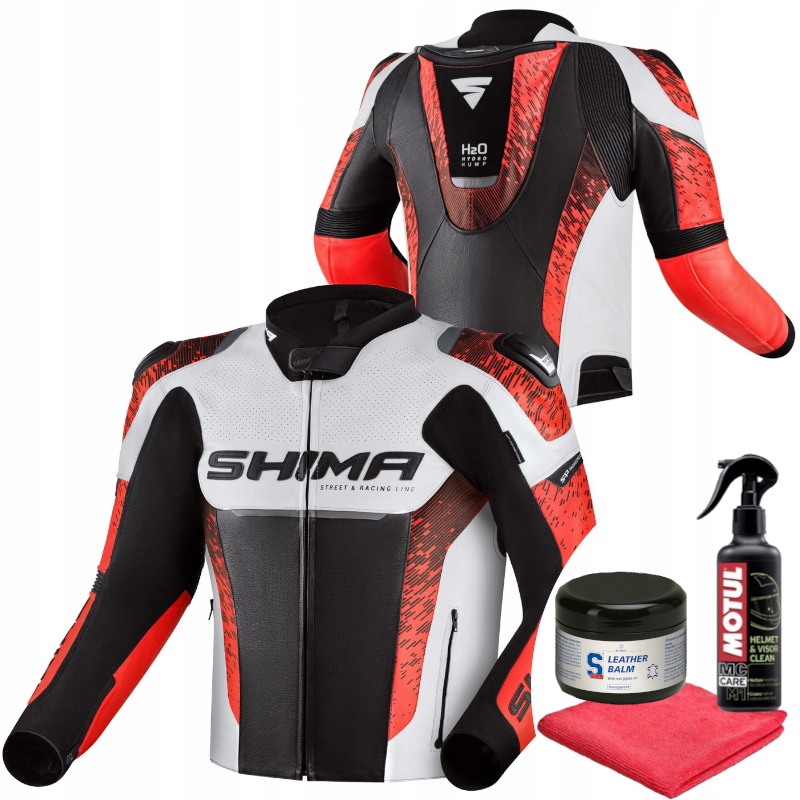 Kurtka motocyklowa SHIMA STR 2.0 Red Fluo 50